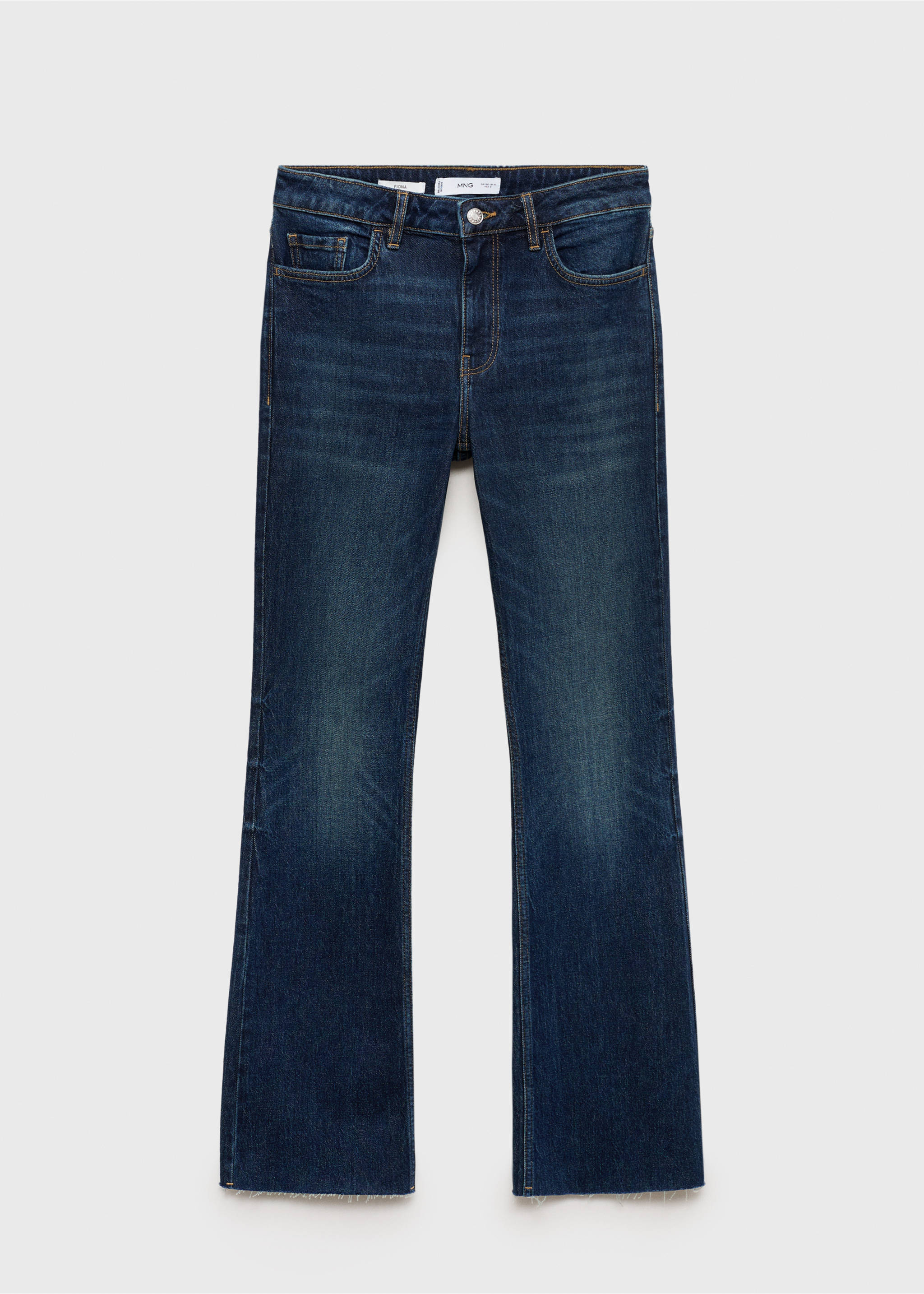 Fiona flared mid-rise jeans - Artikel zonder model, Donkerblauw. Ref: 87090442-00.