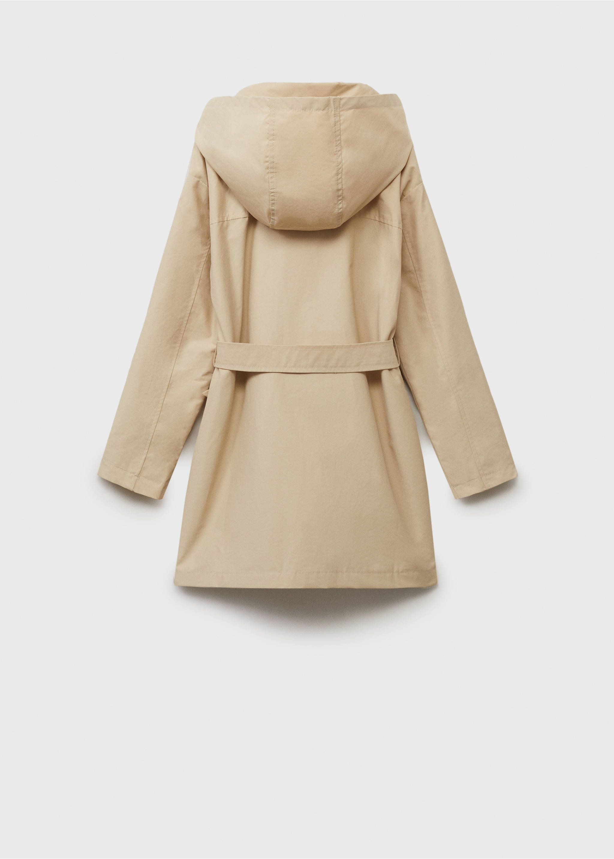Trench mit Kapuze - Rückseite des Artikels, Mittelbraun. Ref: 87090443-00.