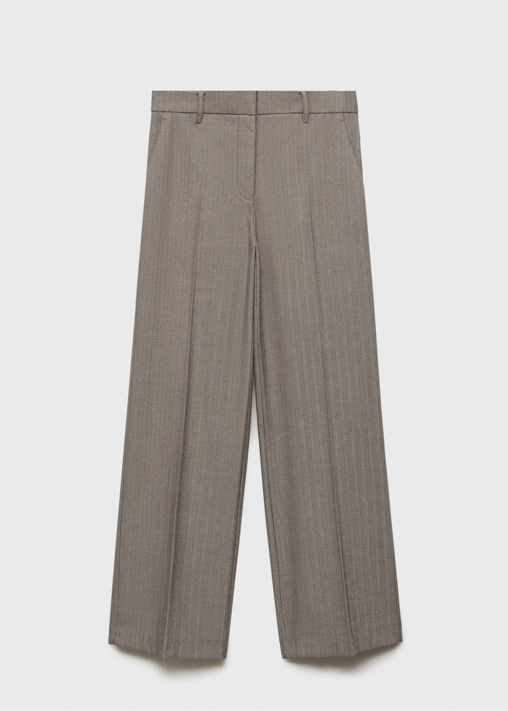 Mid-rise wide leg trousers - Article without model, Brown. Ref: 87090444-00.