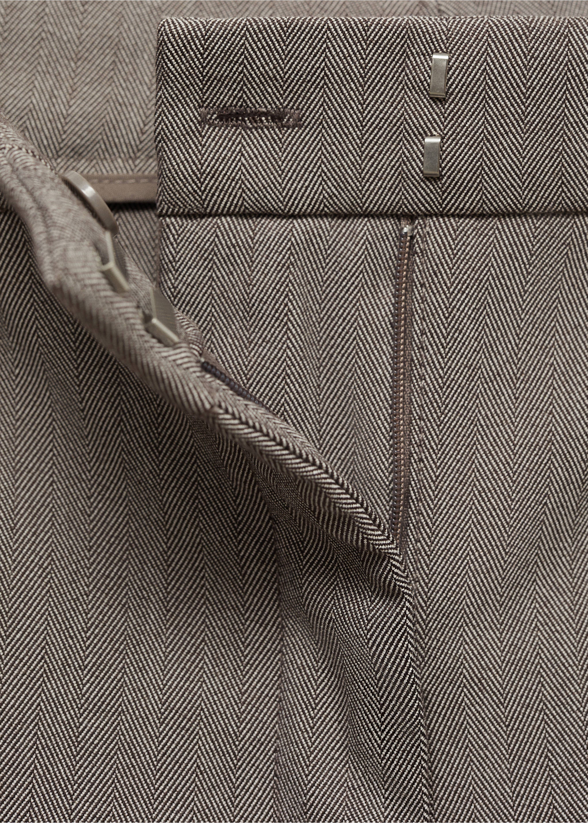 Mid-rise wide leg trousers - Details of the article 8, Brown. Ref: 87090444-00.