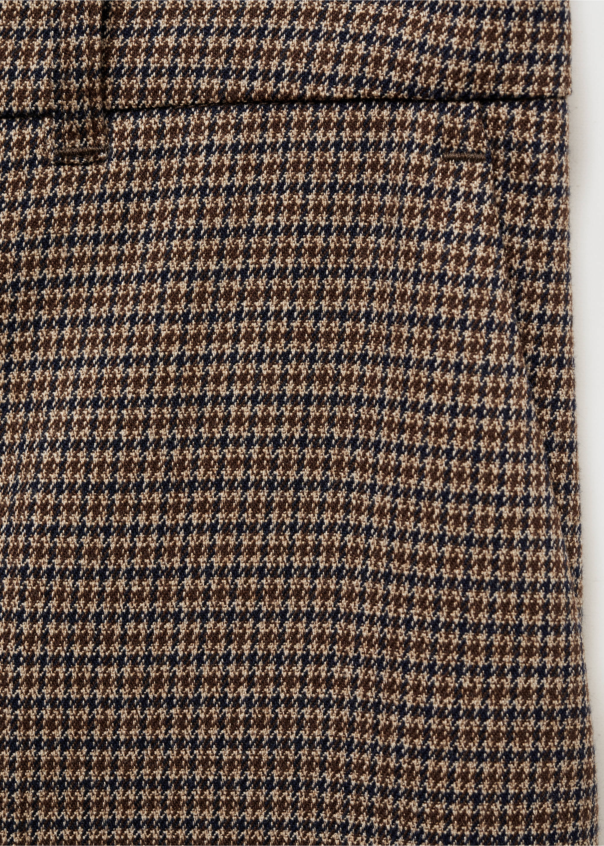 Mid-rise wide leg trousers - Details of the article 8, Blue. Ref: 87090444-00.