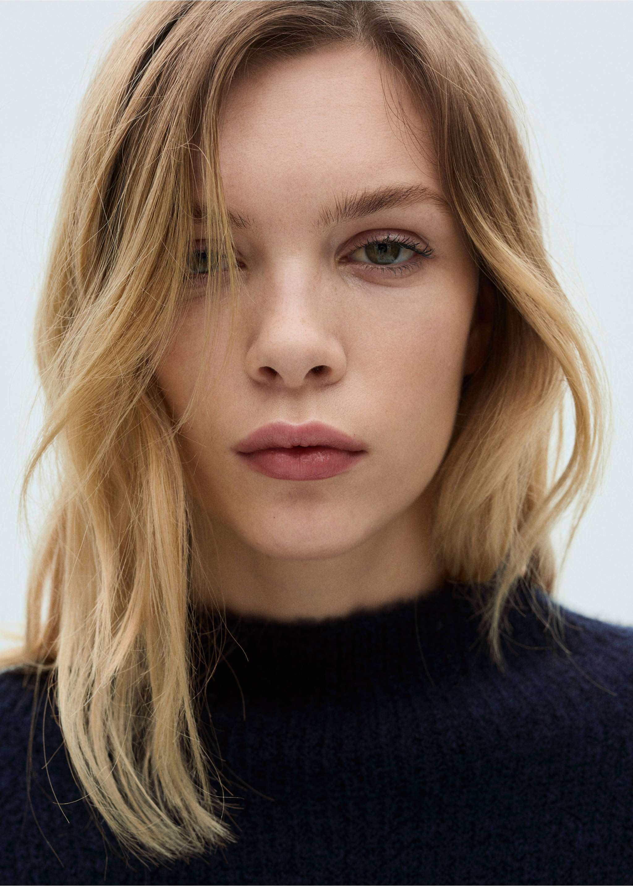 Pull-over rayures col montant - Détail de l'article 1, Bleu marine foncé. Ref: 87090450-00.