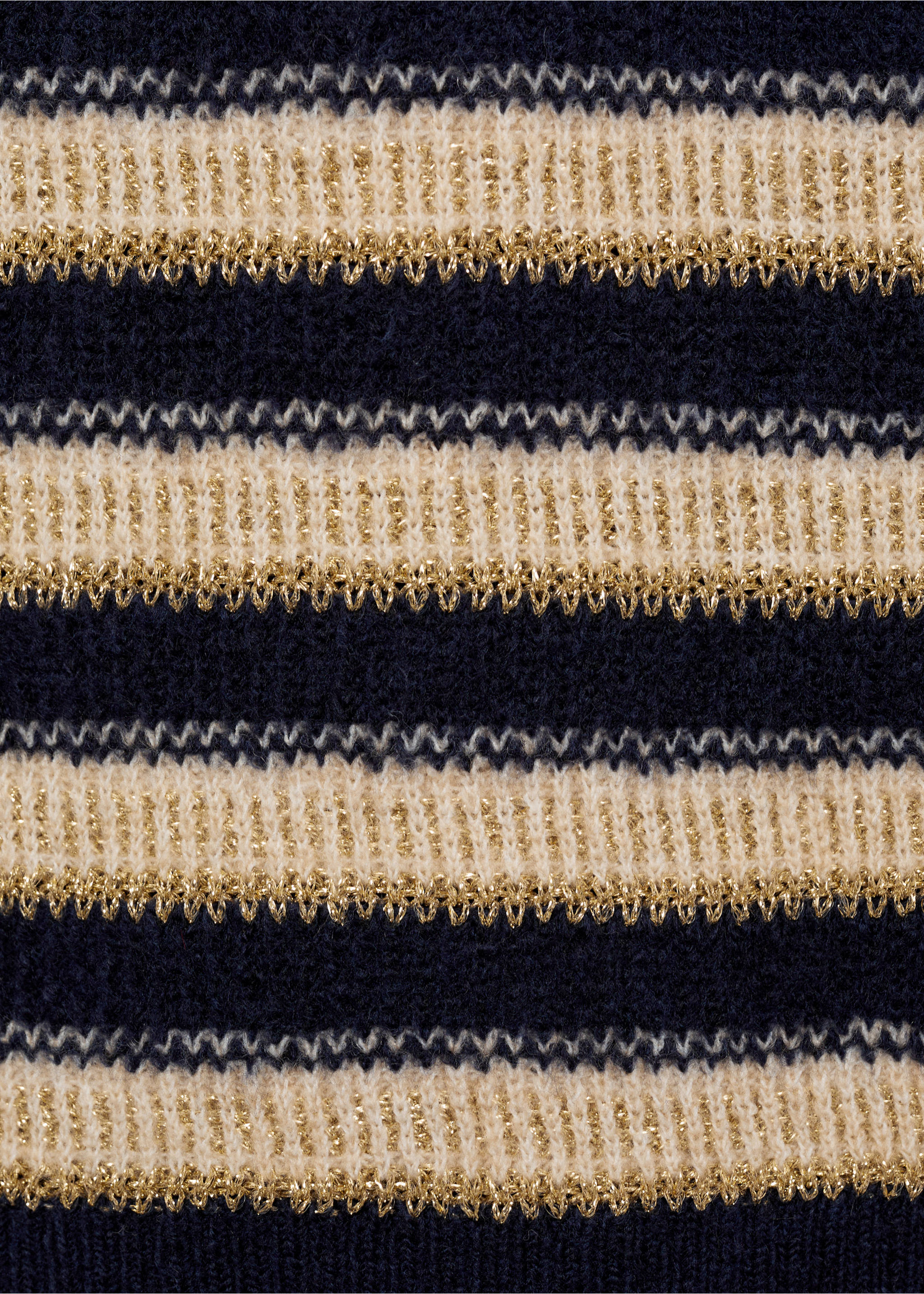 Pull-over rayures col montant - Détail de l'article 8, Bleu marine foncé. Ref: 87090450-00.