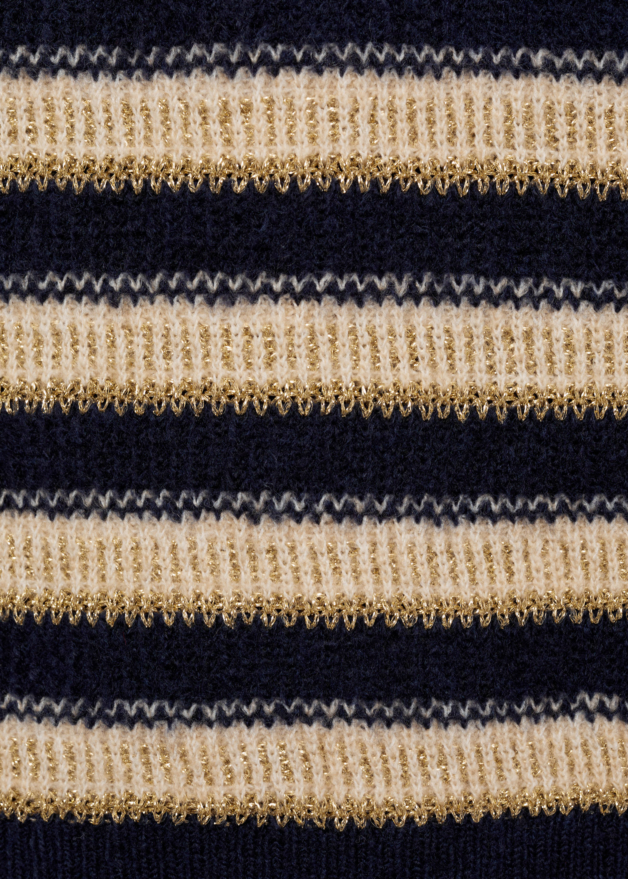 Striped sweater with perkins neck - Details of the article 8