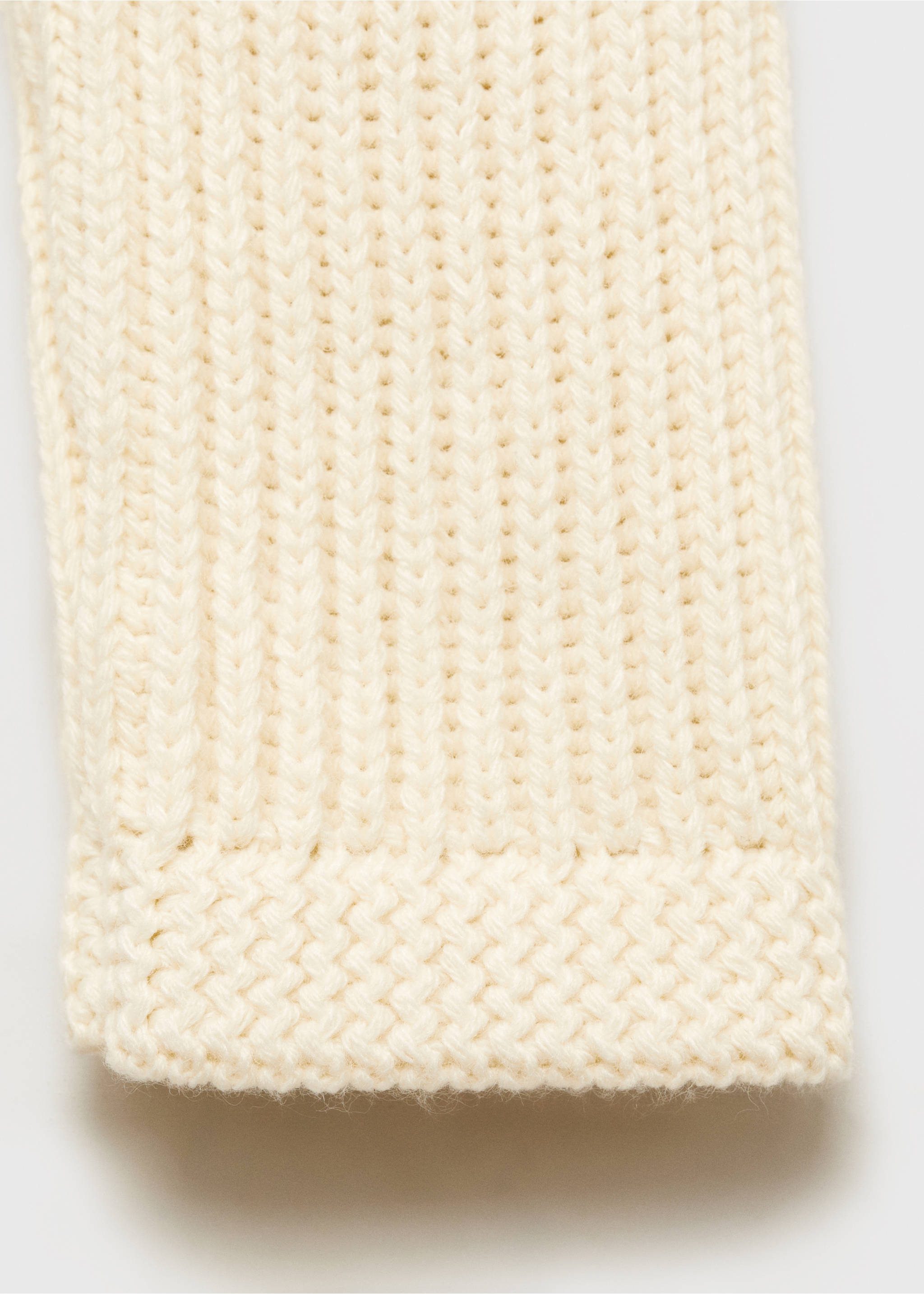 Knitted cardigan with jewel button - Details of the article 0, Ecru. Ref: 87090451-00.