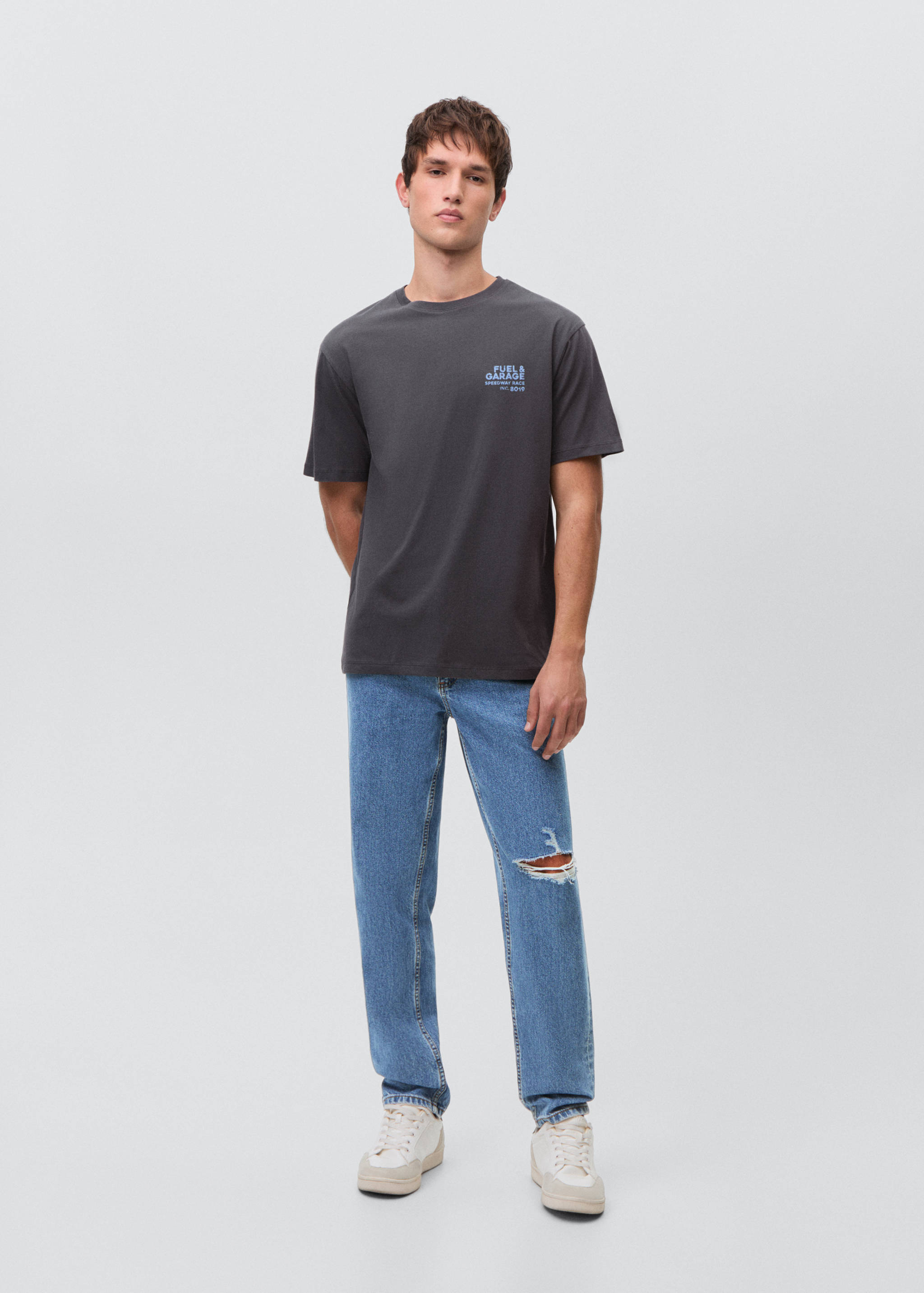 T-shirt en coton imprimé - Plan général