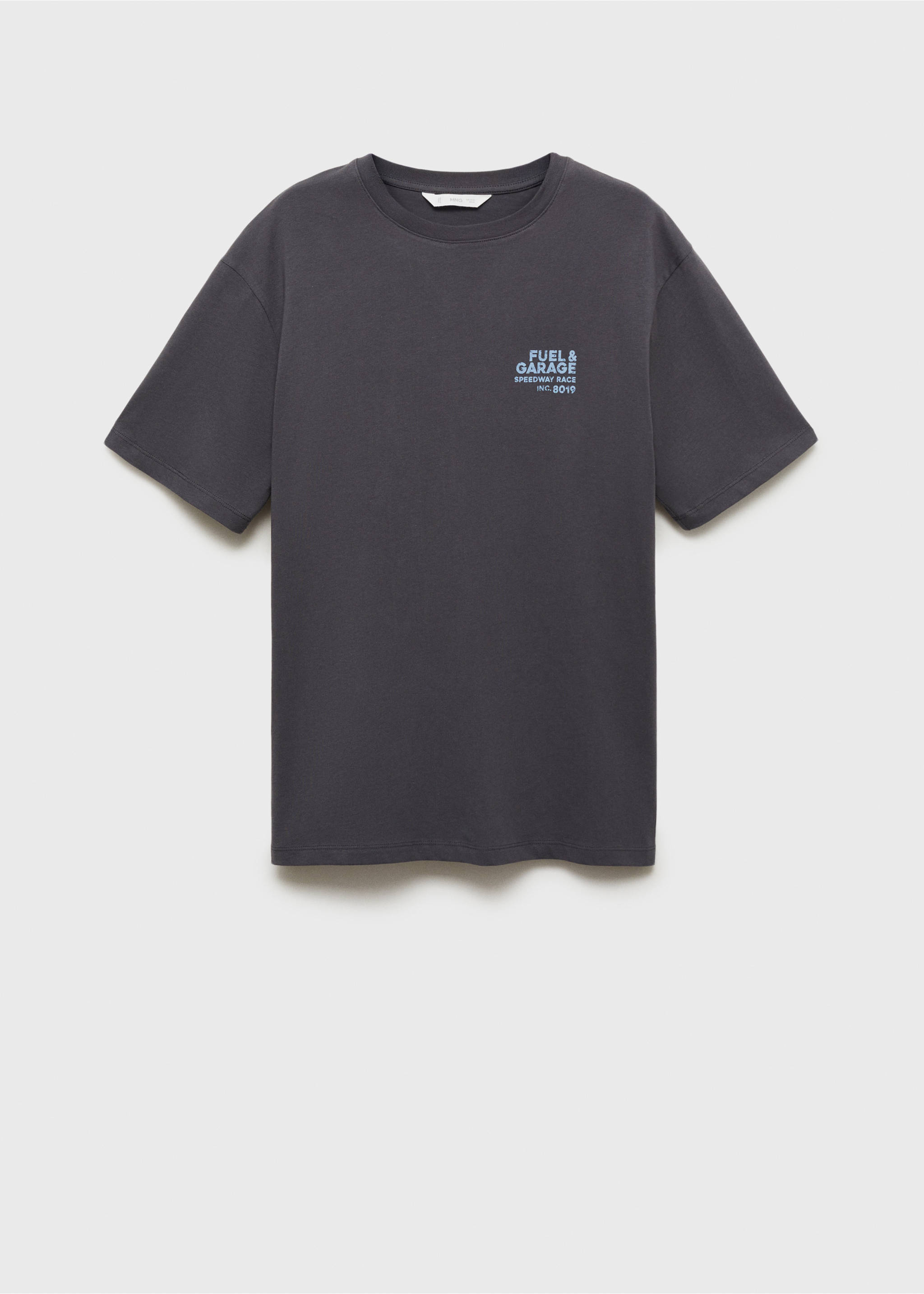 T-shirt en coton imprimé - Article sans modèle, Gris anthracite. Ref: 87090456-00.