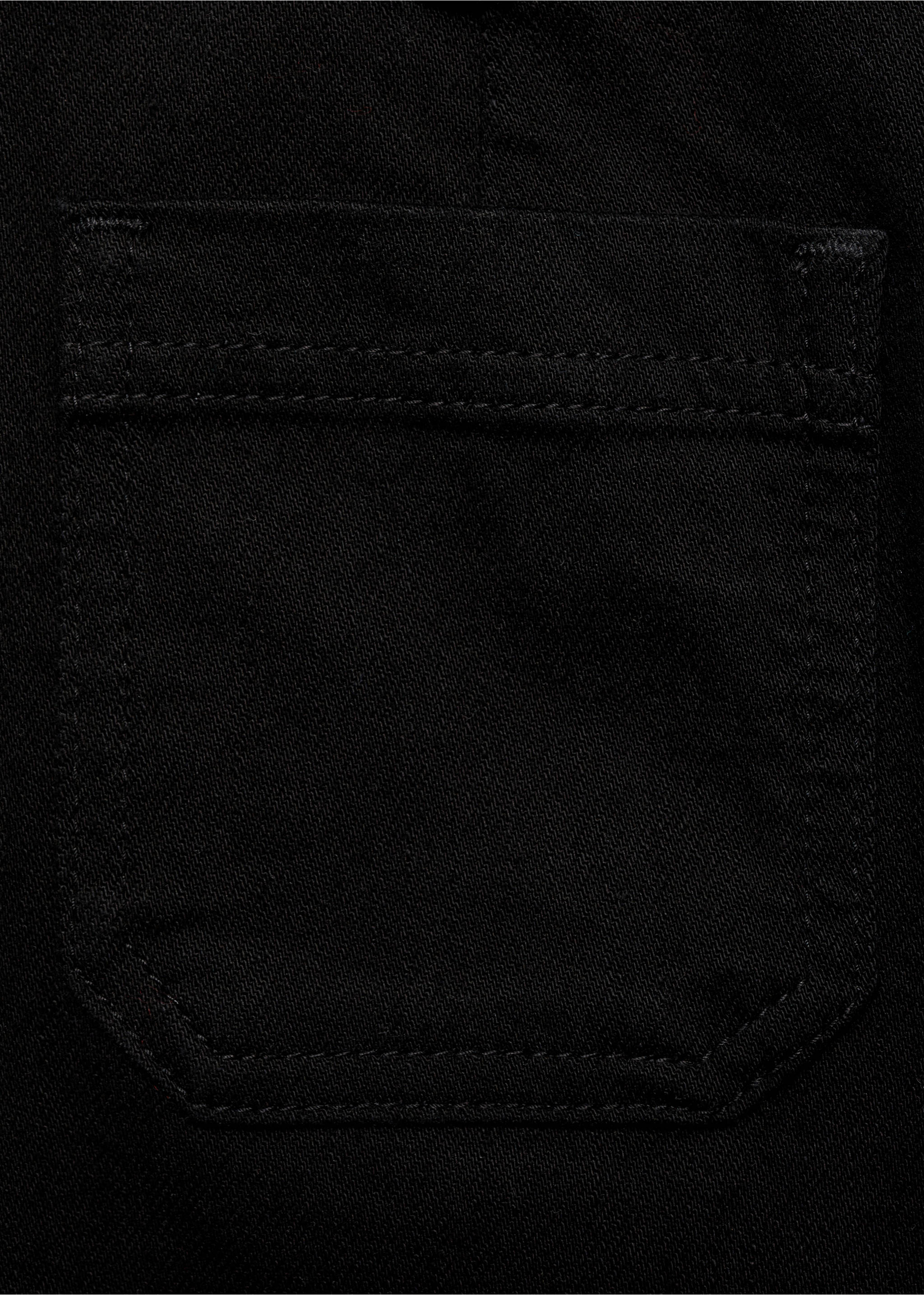 Flared cropped jeans with pockets - Details of the article 0, Black denim. Ref: 87090457-00.