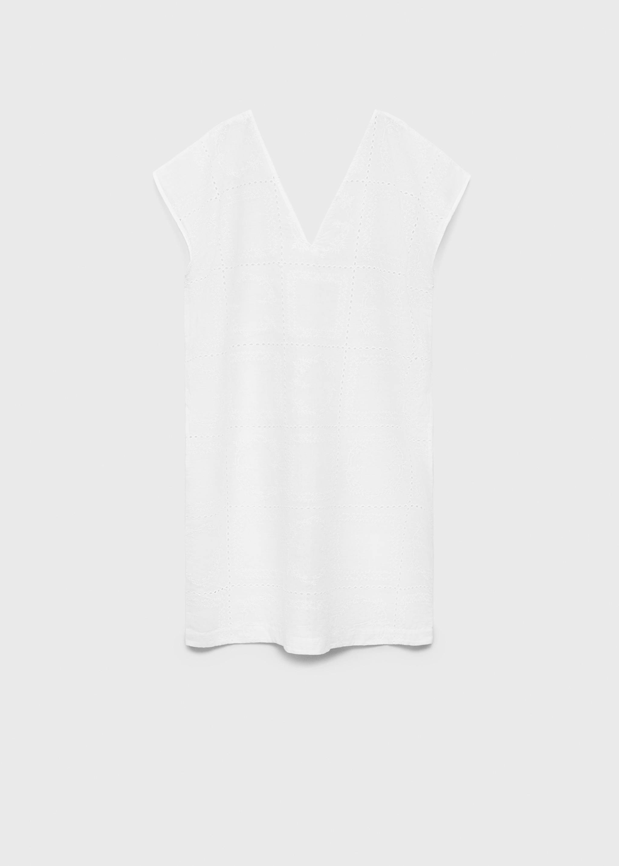 Caftán 100% ramio bordado - Artículo sin modelo