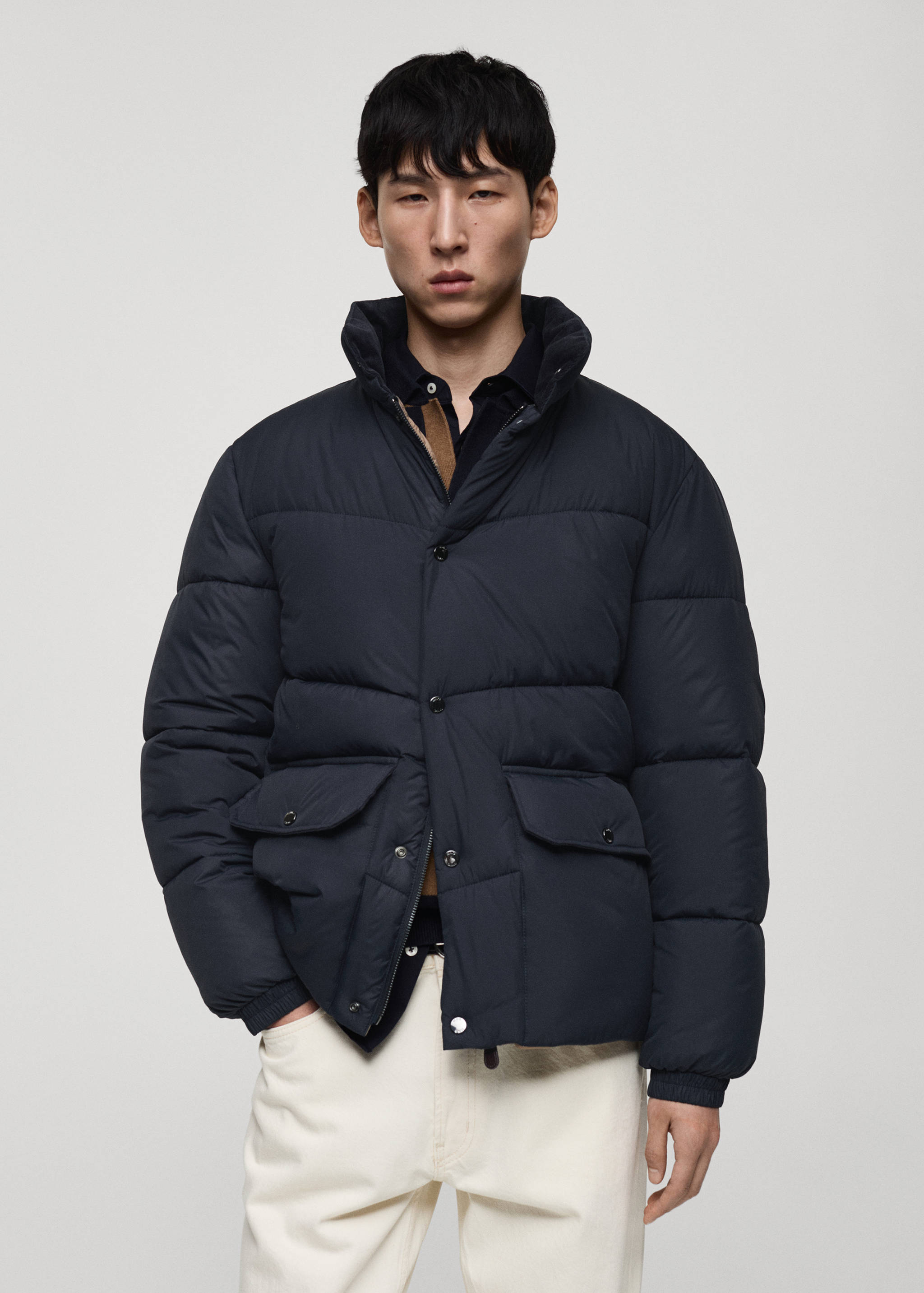 Water-repellent quilted anorak - Medium plane