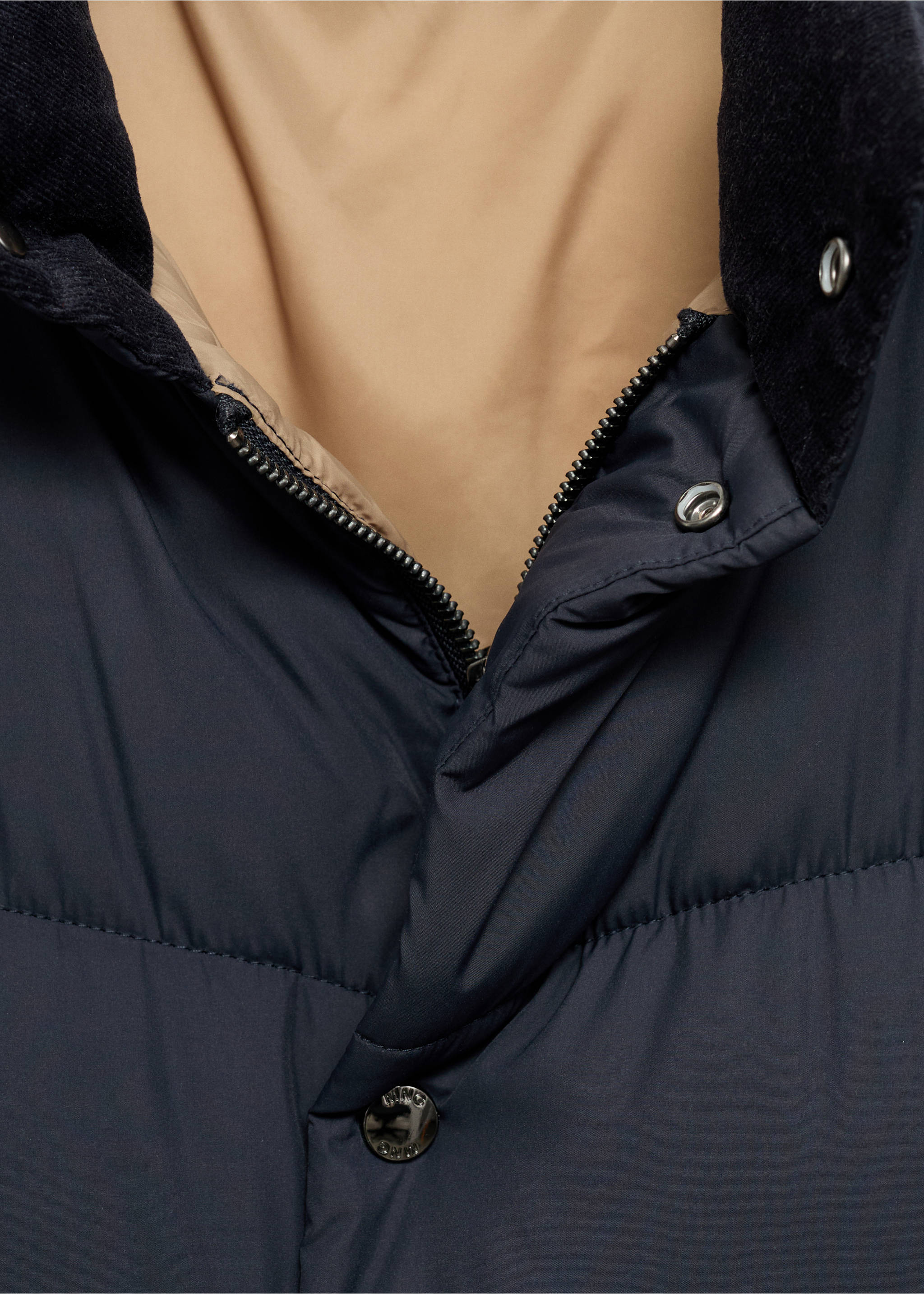 Anorak acolchado water-repellent - Detalle del artículo 8, Azul marino oscuro. Ref: 87090574-00.