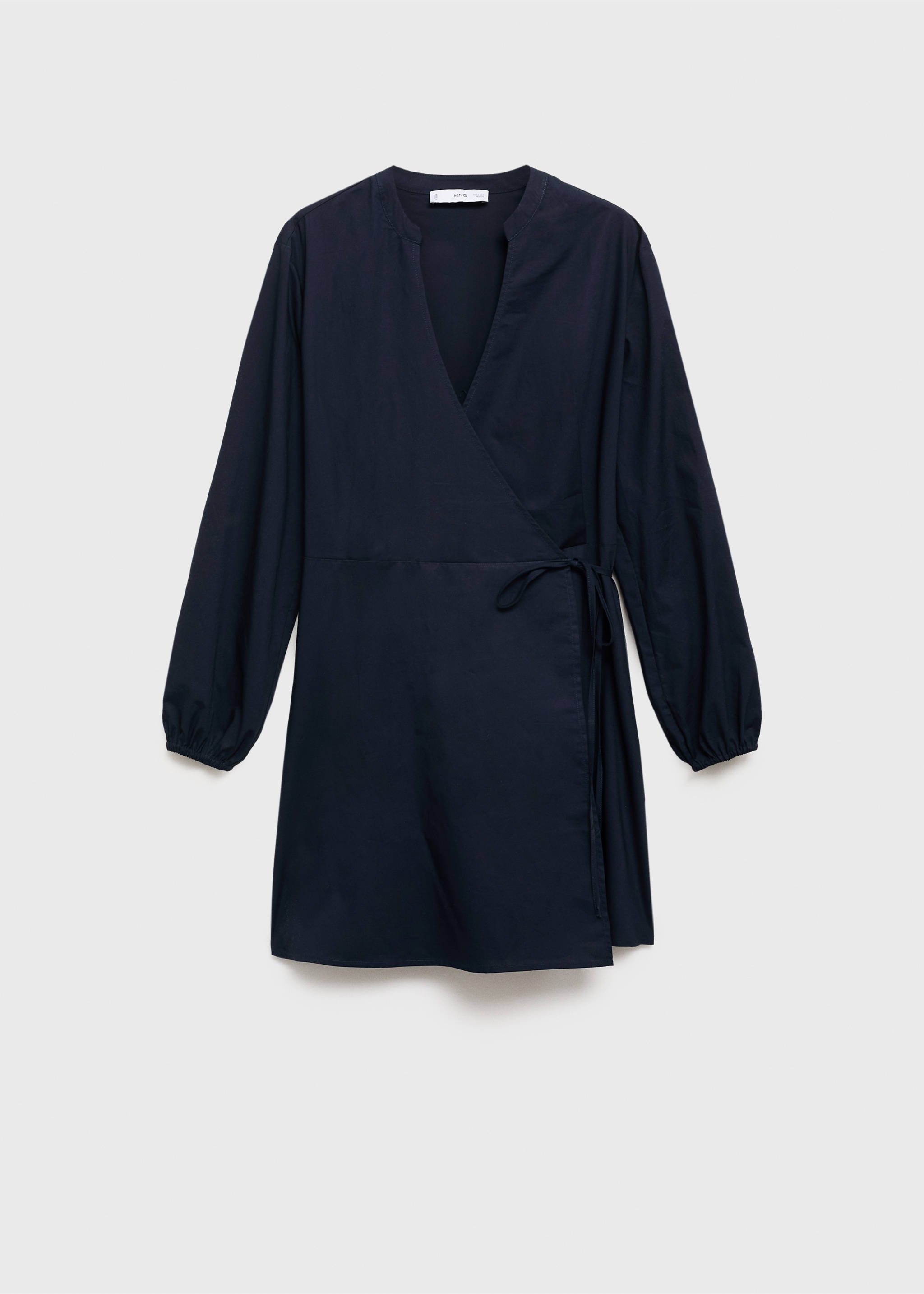 Cotton wrap dress - Article without model, Blue. Ref: 87090579-00.