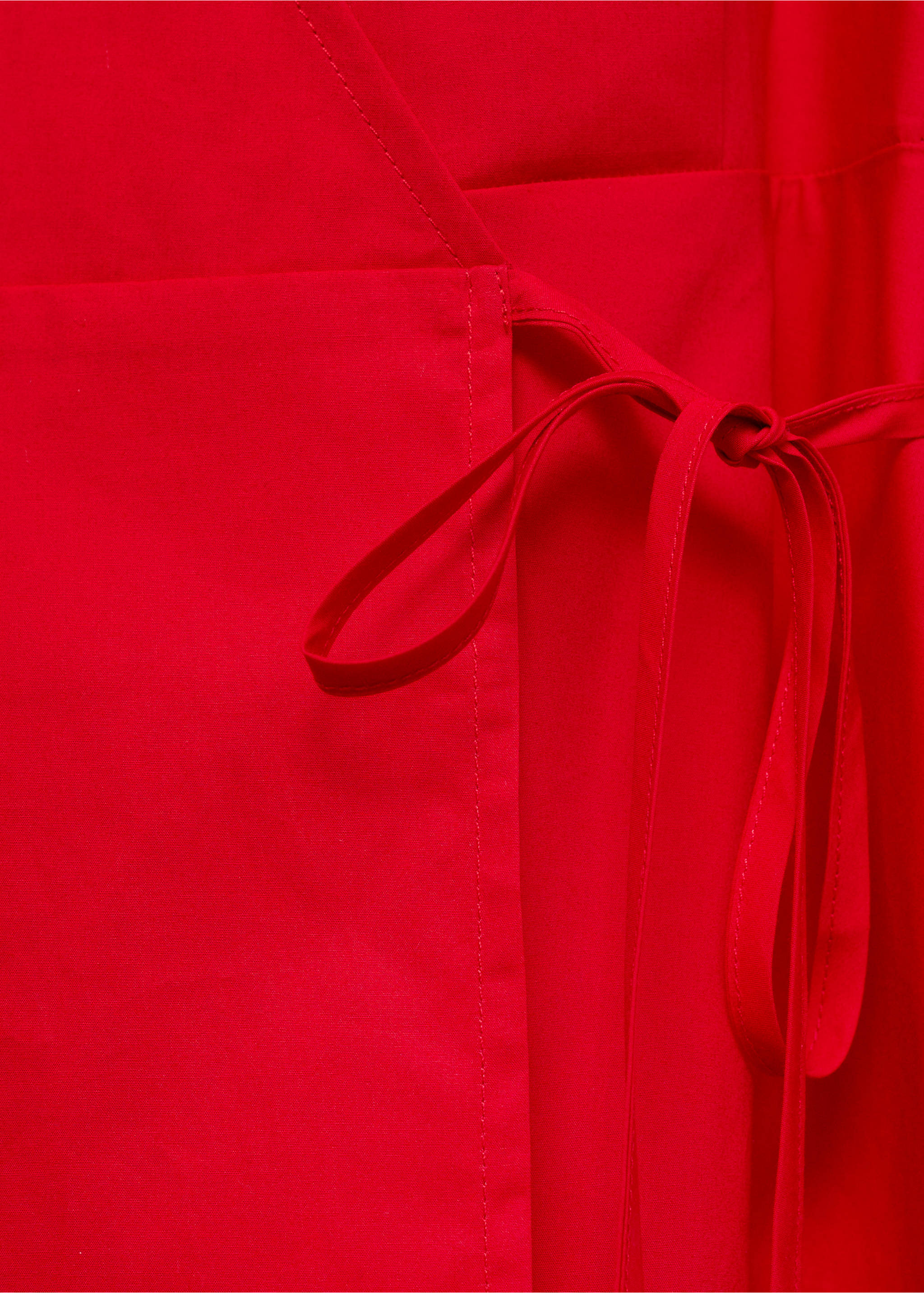 Baumwollkleid in Wickel-Optik - Detail des Artikels 0, Rot. Ref: 87090579-00.