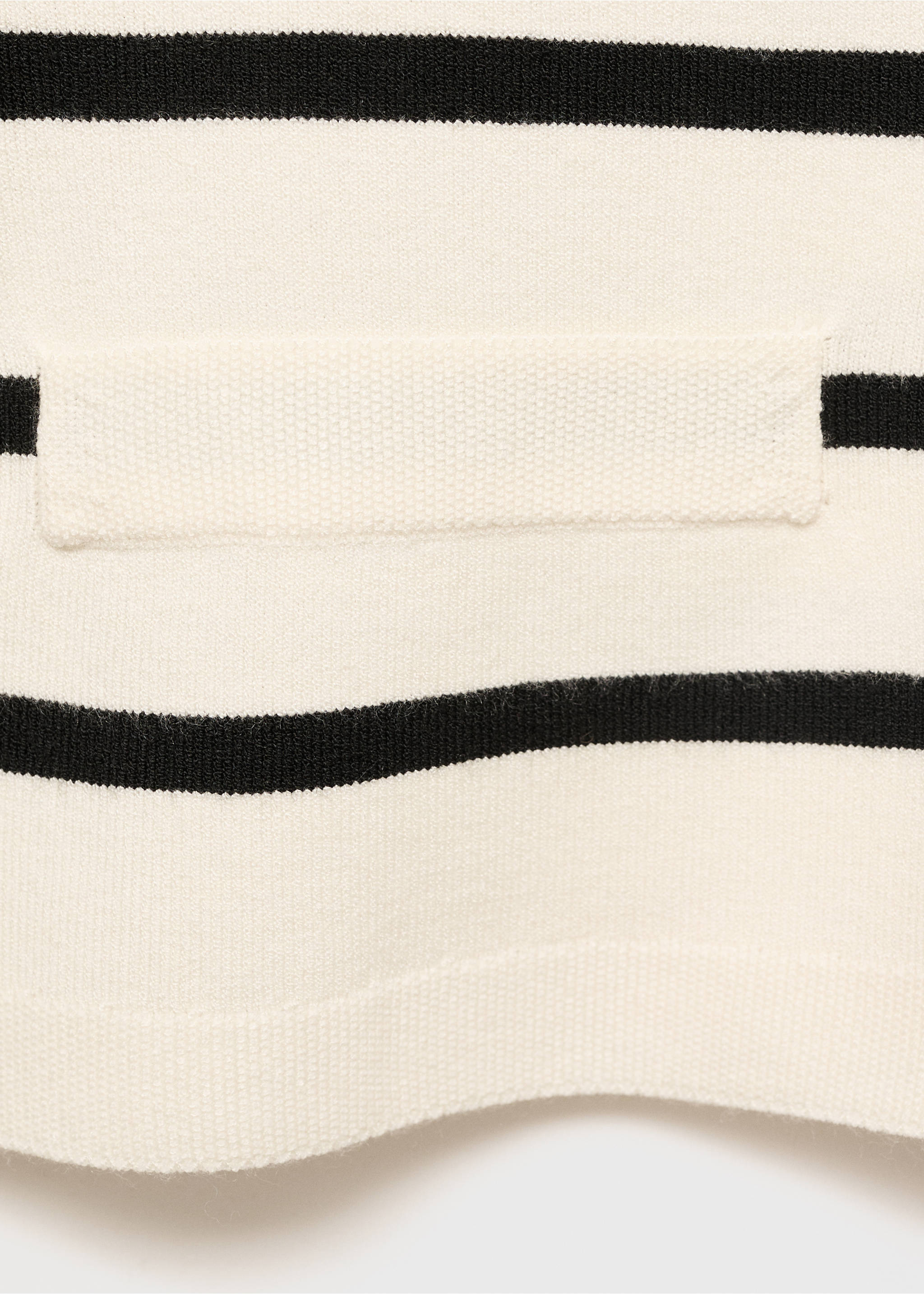 Striped knitted cardigan - Details of the article 0, Black. Ref: 87090585-00.