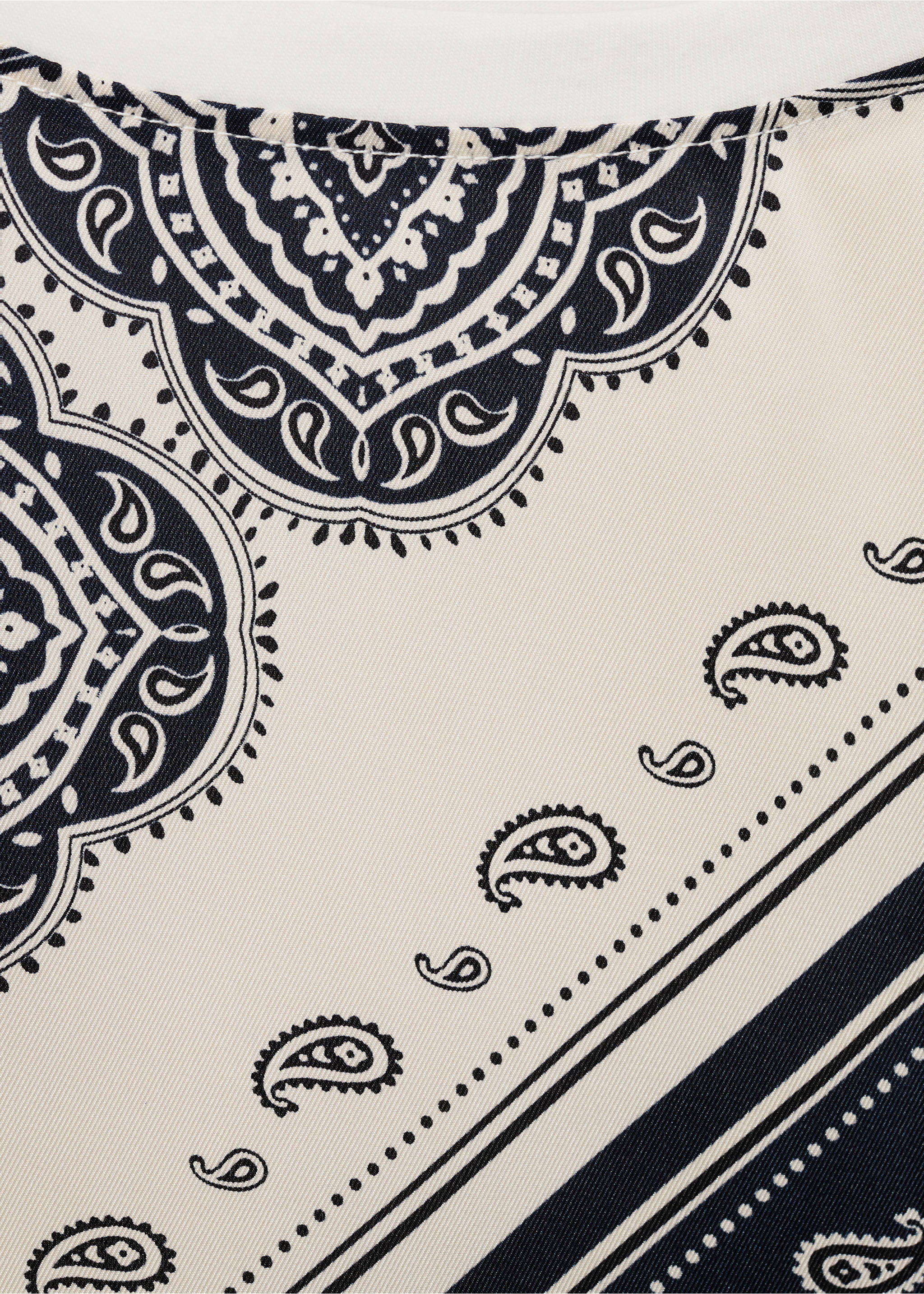 Asymmetrical paisley print t-shirt - Details of the article 8, Off White. Ref: 87090586-00.