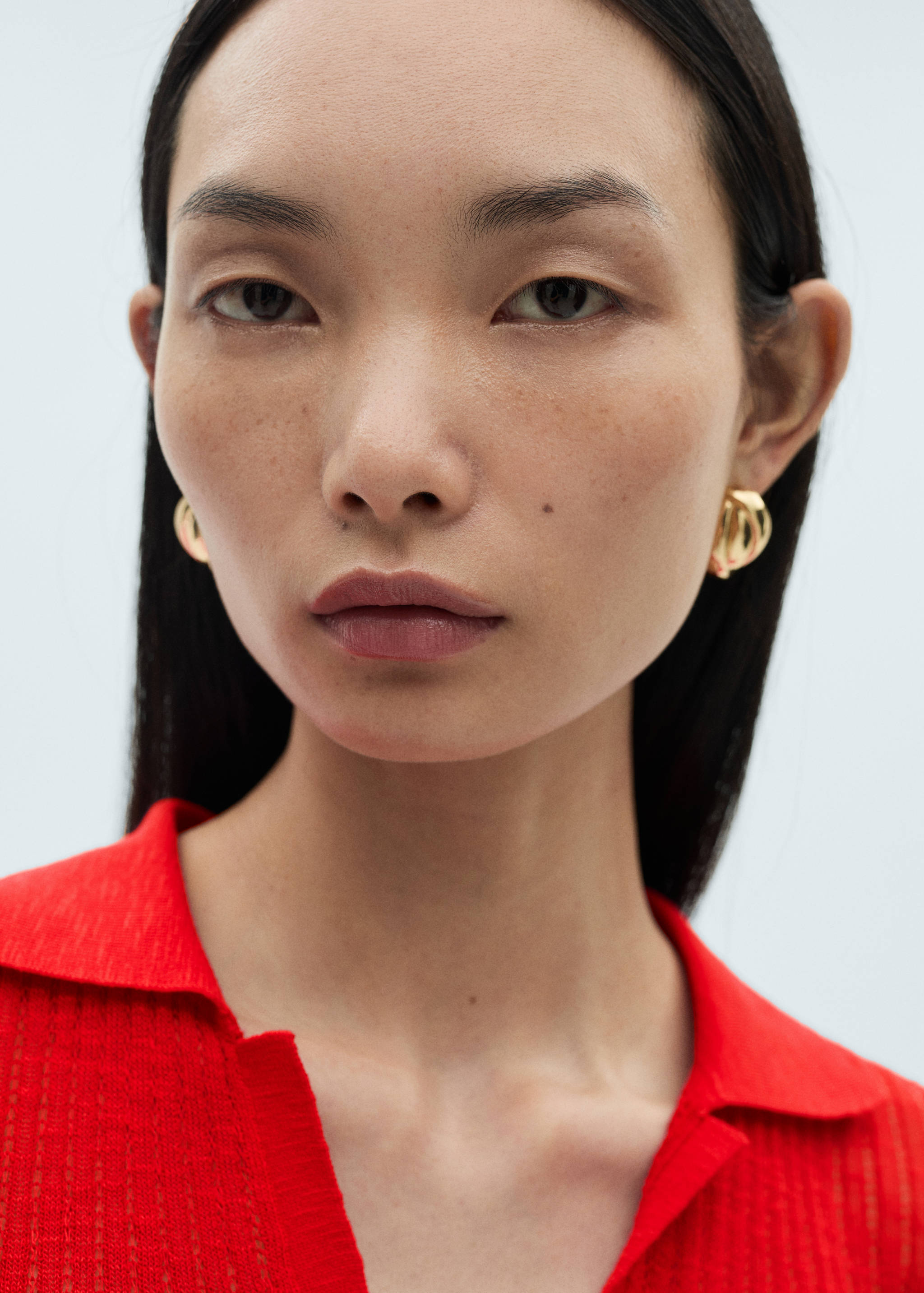 Geripptes T-Shirt mit Polokragen - Detail des Artikels 1