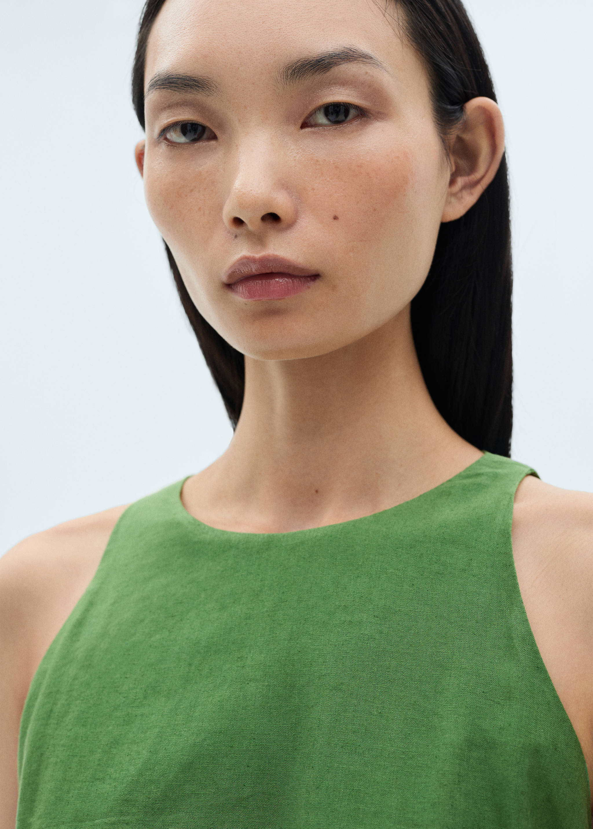 Linen dress with sarong skirt - Details of the article 1