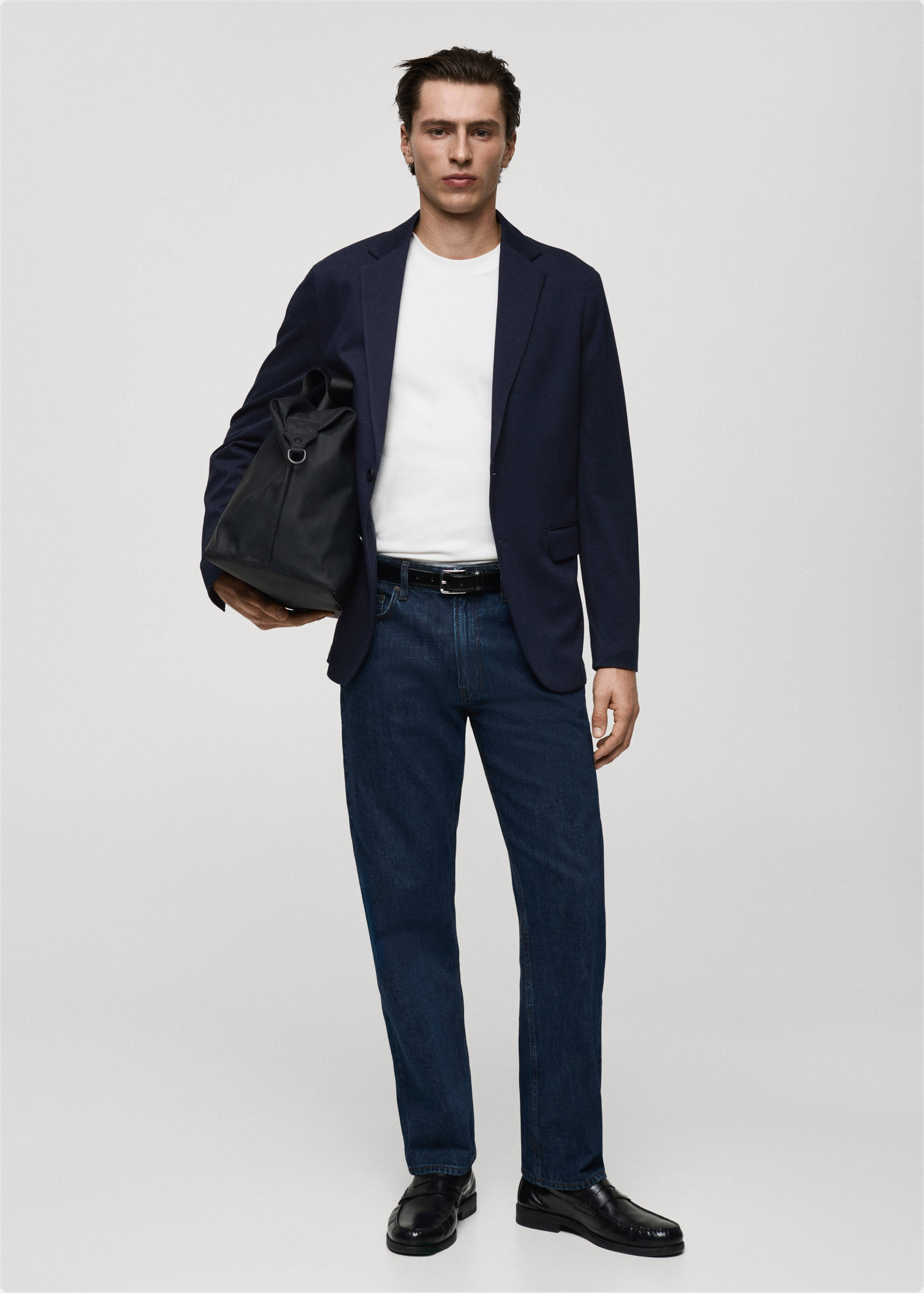 Verner slim-fit cotton jacket - General plane