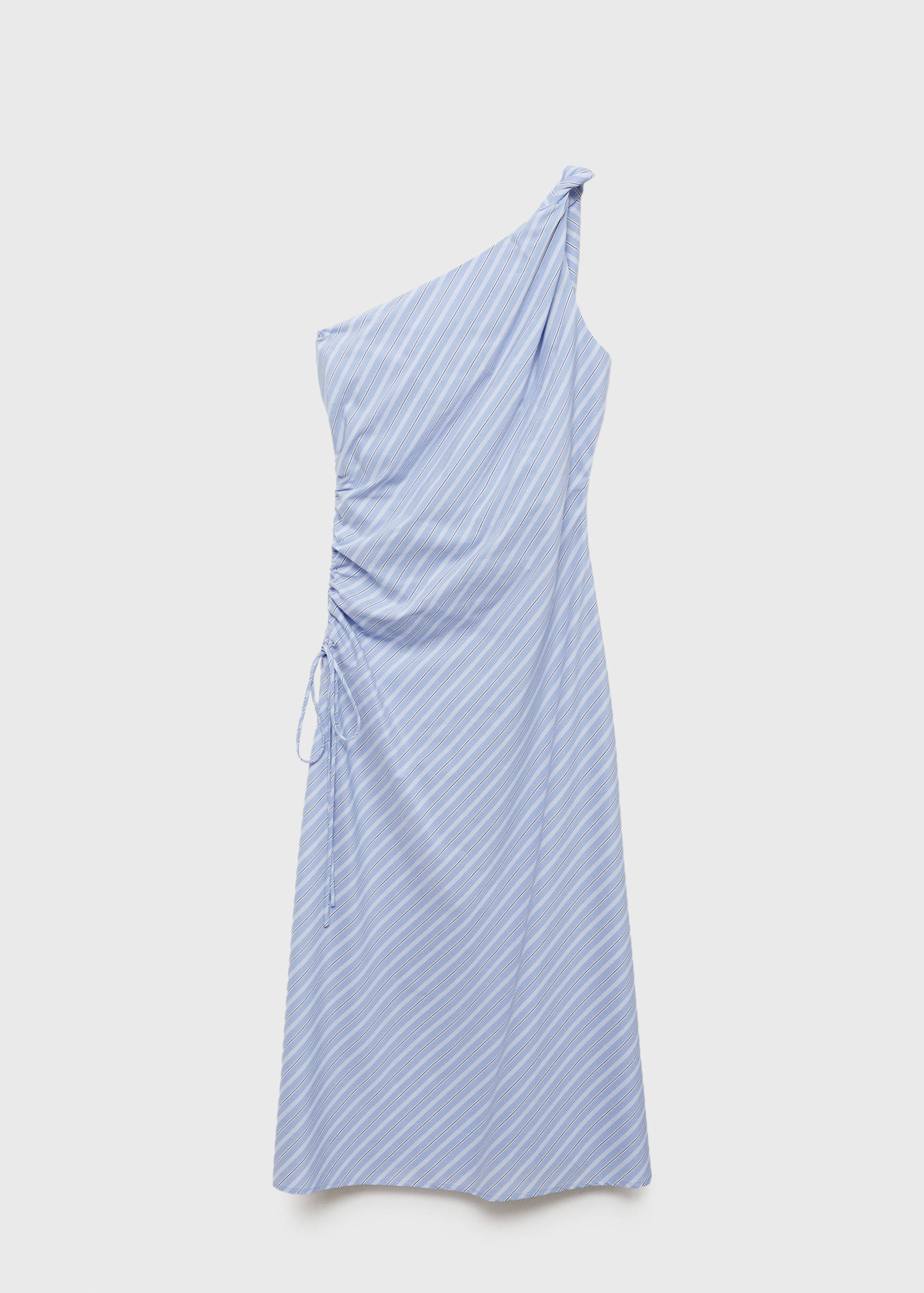 Striped draped asymmetrical dress - Article without model