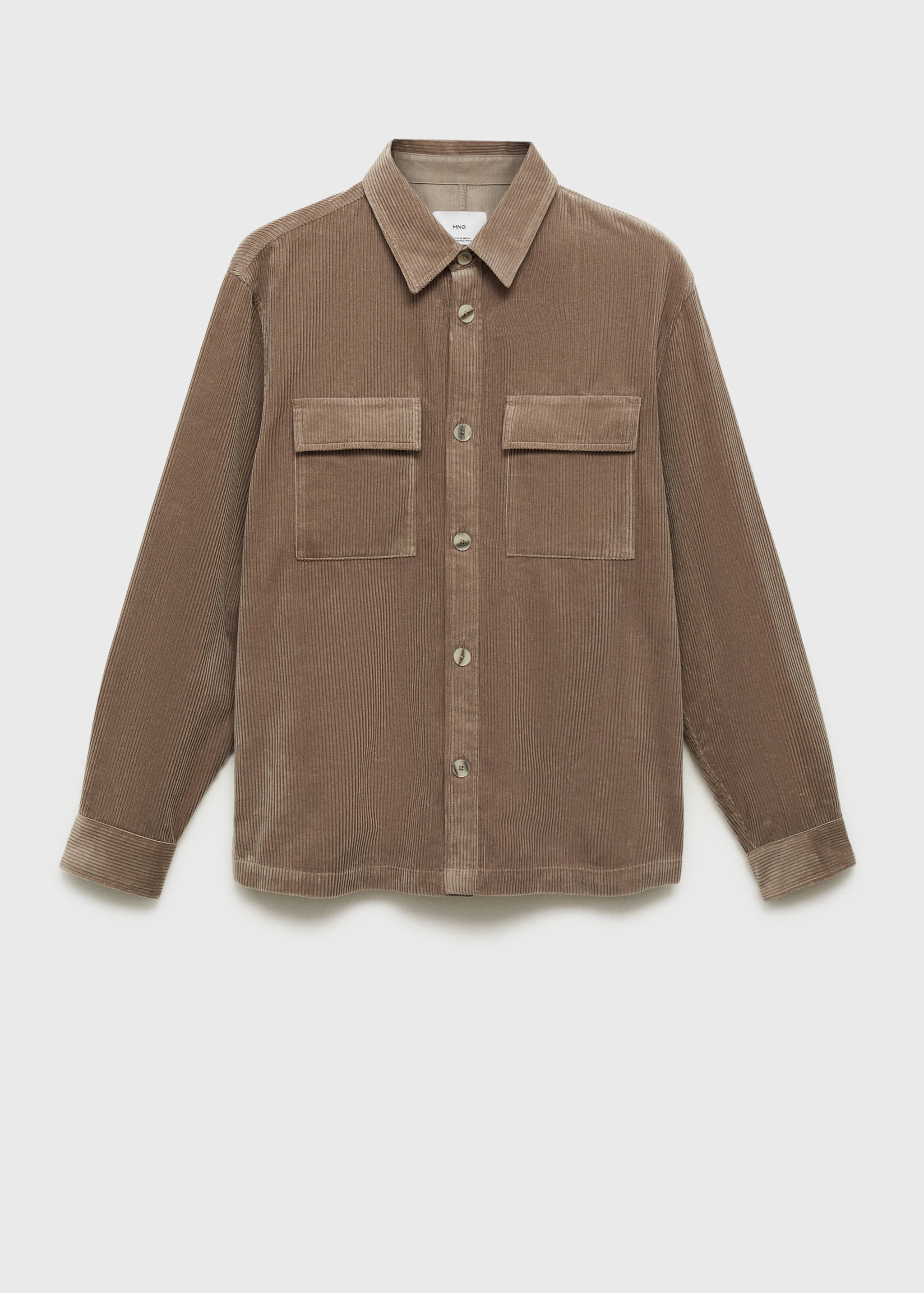 Corduroy overshirt with pockets - Article without model