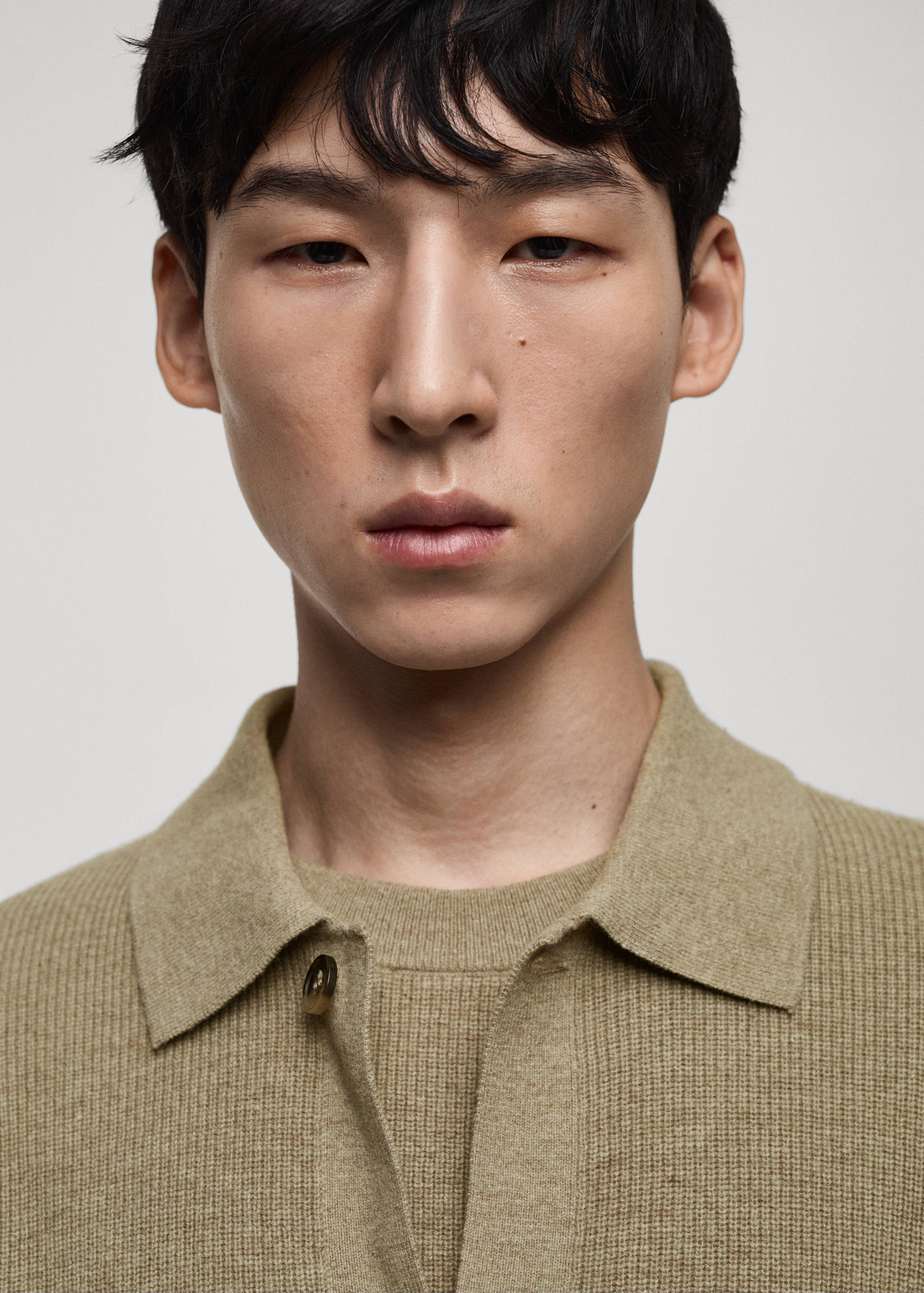 Cardigan polo laine mélangée - Détail de l'article 1