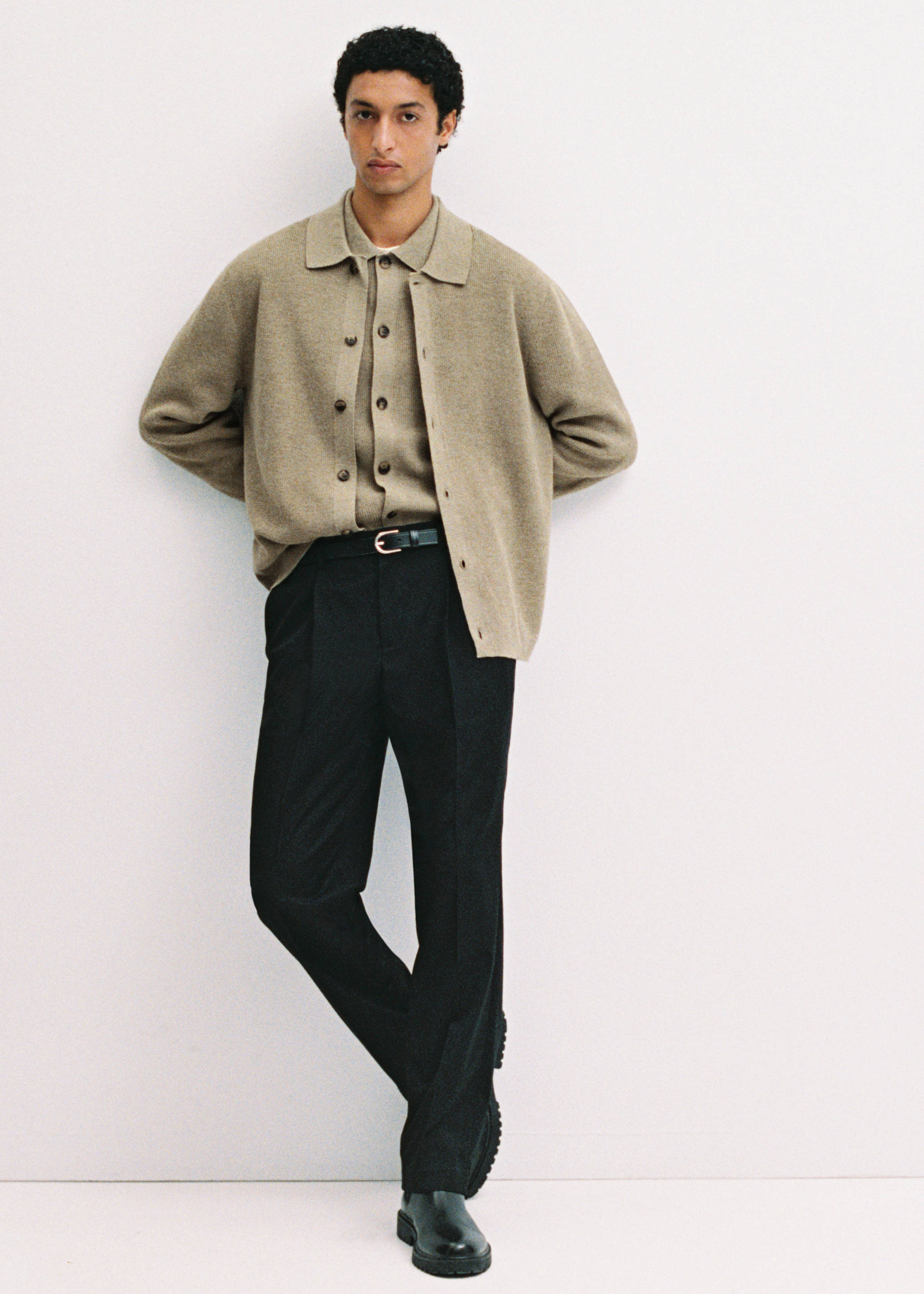 Cardigan polo laine mélangée - Détail de l'article 3