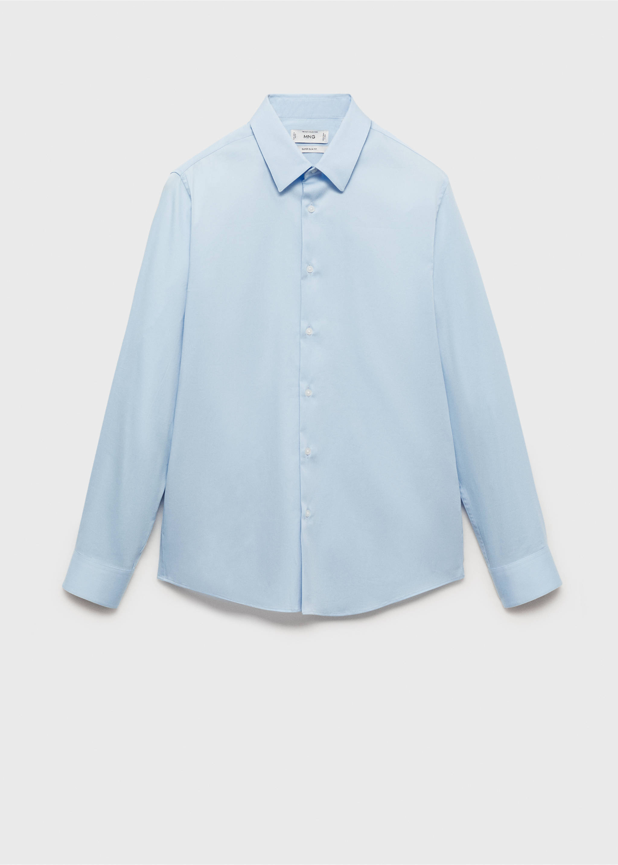 Katoenen slim fit overhemd - Artikel zonder model, Hemelsblauw. Ref: 87090600-00.