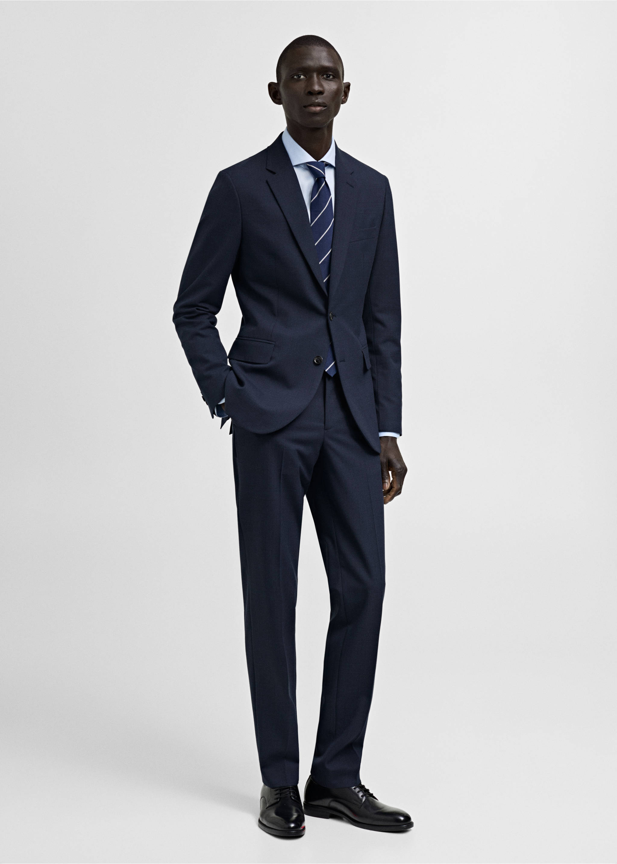Milan slim-fit suit jacket - General plane, Dark Navy. Ref: 87090601-00.