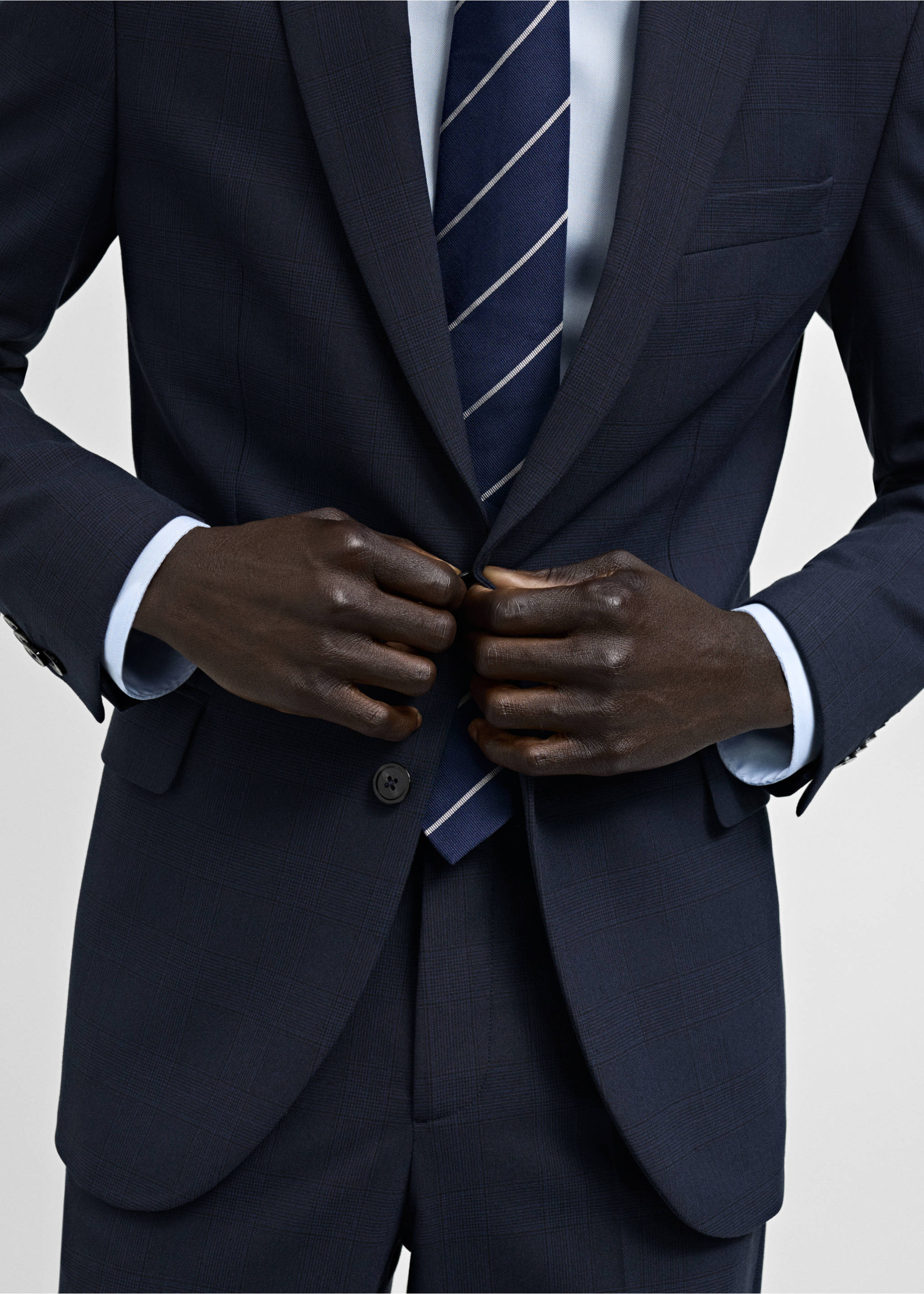 Milan slim-fit suit jacket - Details of the article 6, Dark Navy. Ref: 87090601-00.