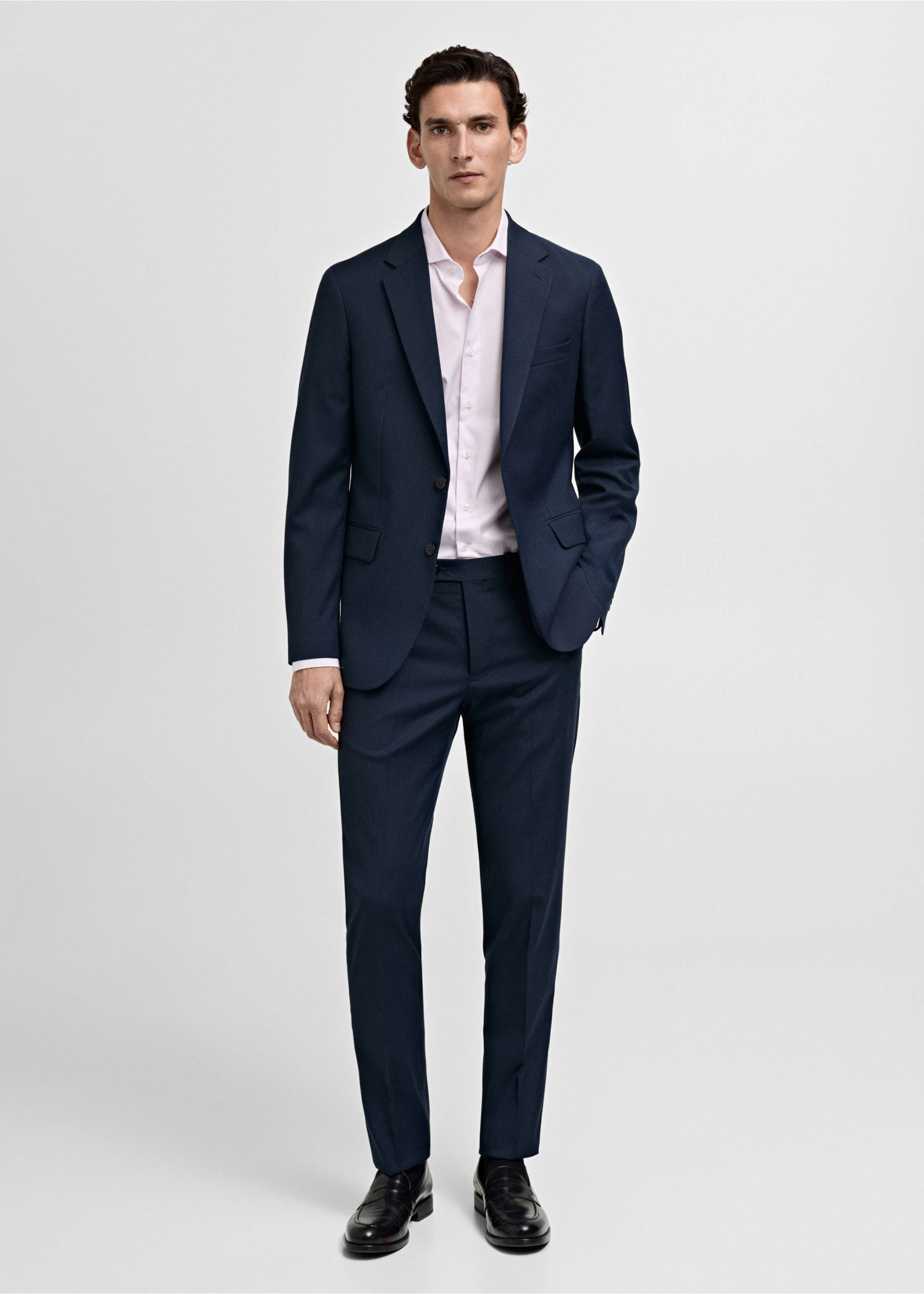 Slim Fit-Anzughemd aus 100 % Baumwolle - Allgemeine Ansicht, Rosa. Ref: 87090606-00.