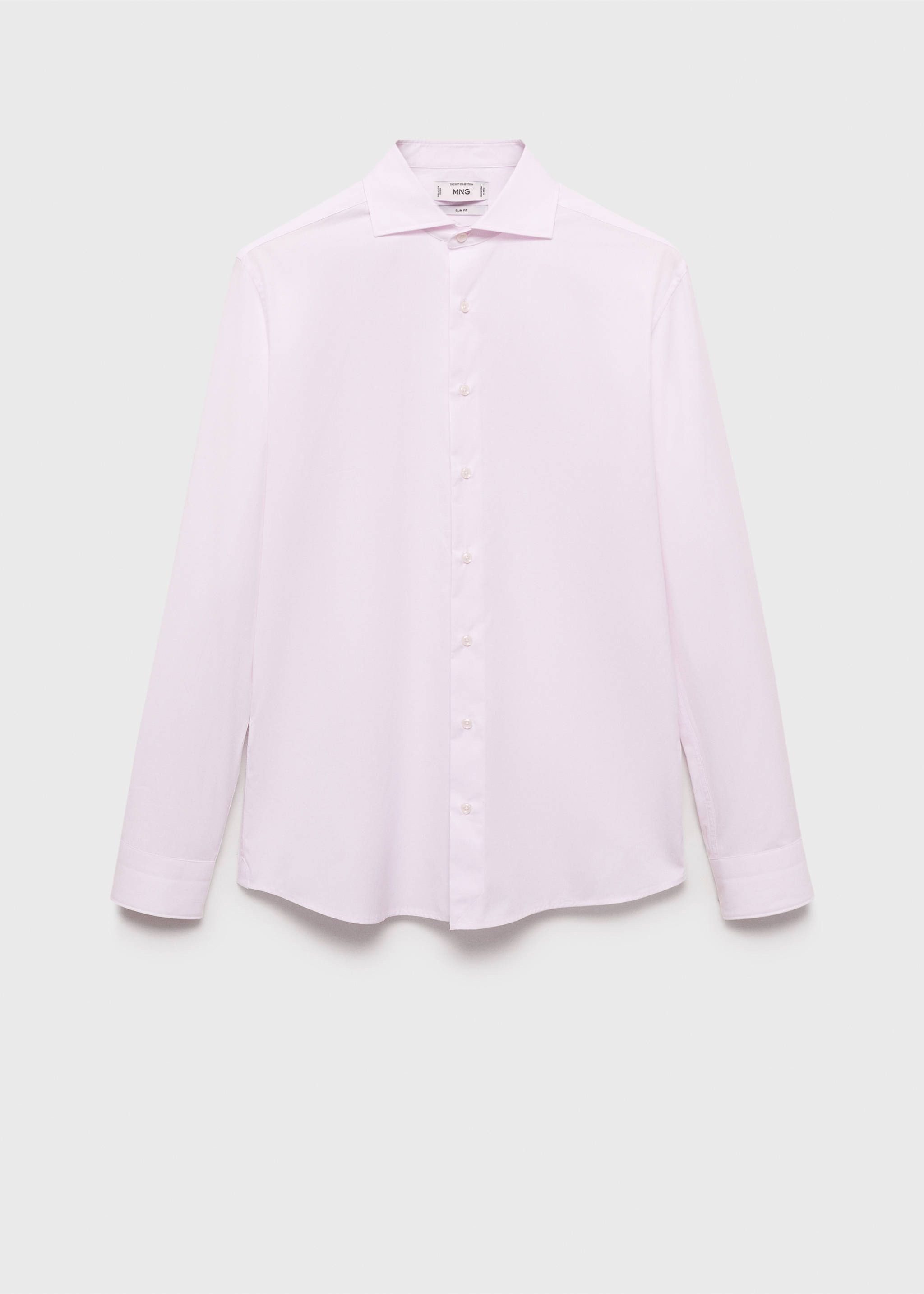 Slim Fit-Anzughemd aus 100 % Baumwolle - Artikel ohne Model, Rosa. Ref: 87090606-00.