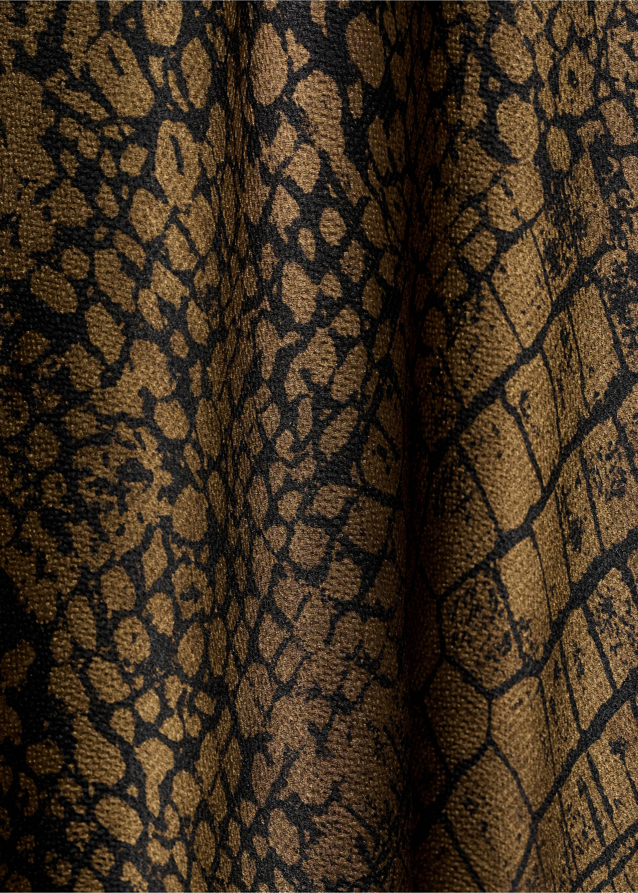 Coco print flared skirt - Details of the article 8, Brown. Ref: 87090609-00.