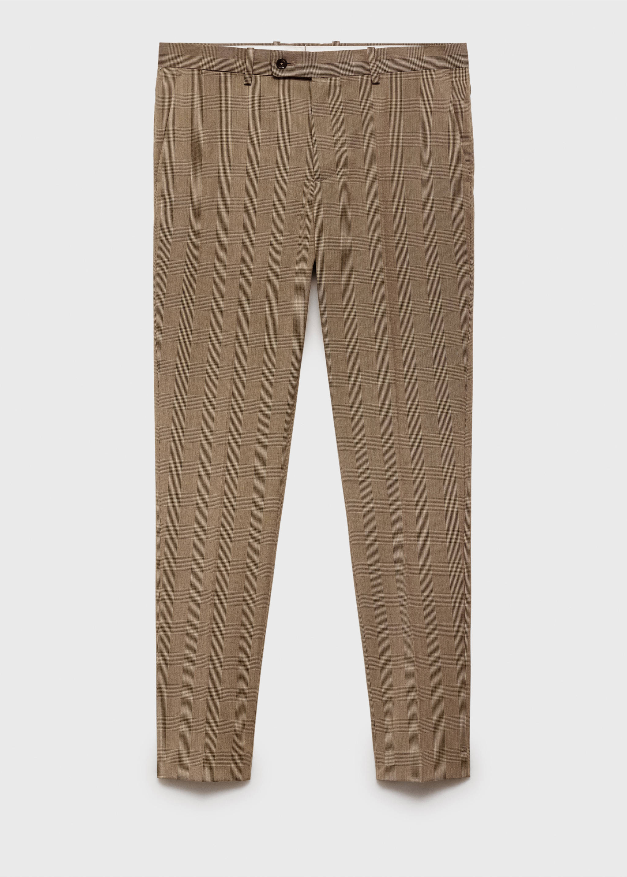 Milan Prince of Wales check suit trousers - Article without model, Medium Brown. Ref: 87090612-00.