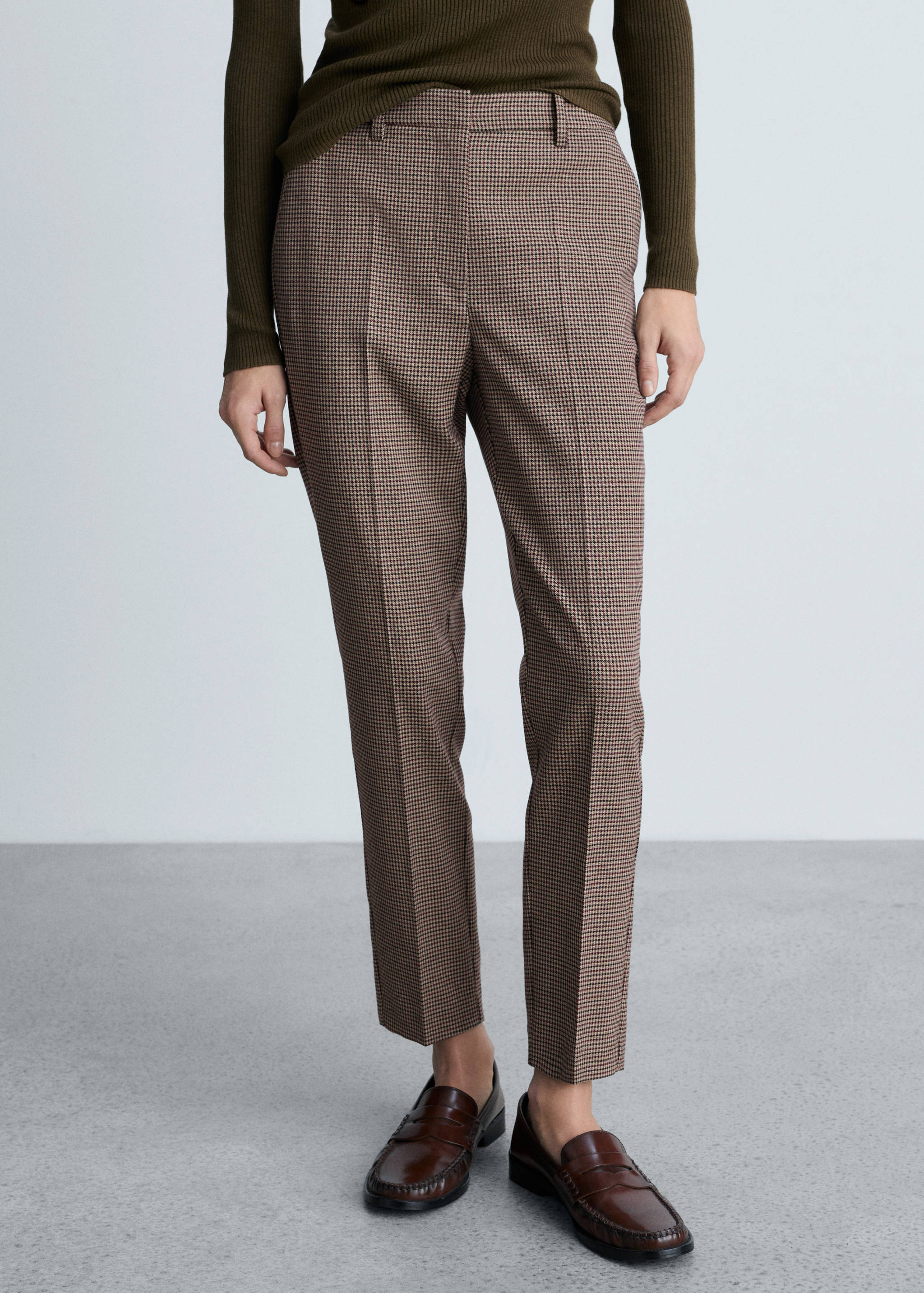 Pantaloni skinny crop - Plan mediu