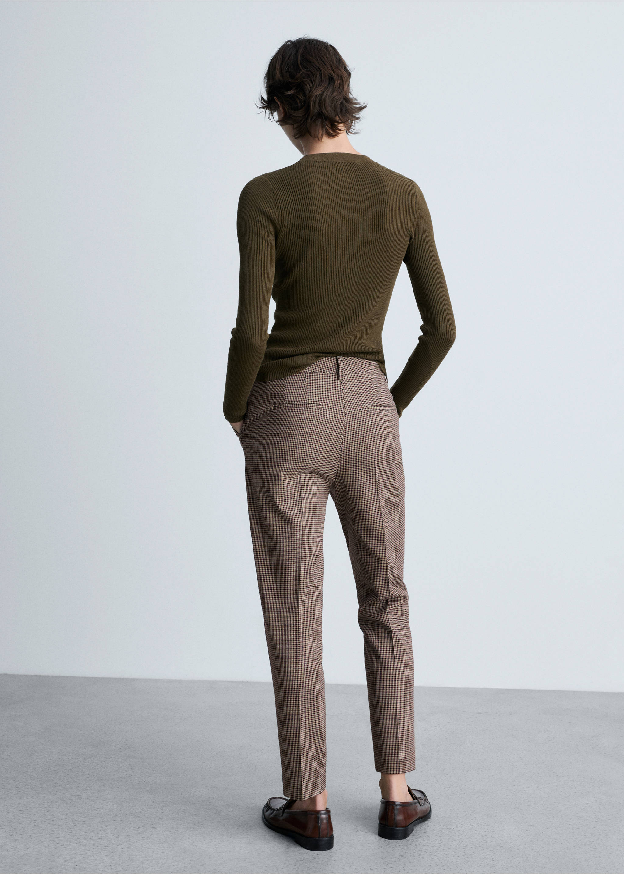 Pantalon skinny crop - Verso de l’article, Grenat. Ref: 87090615-00.