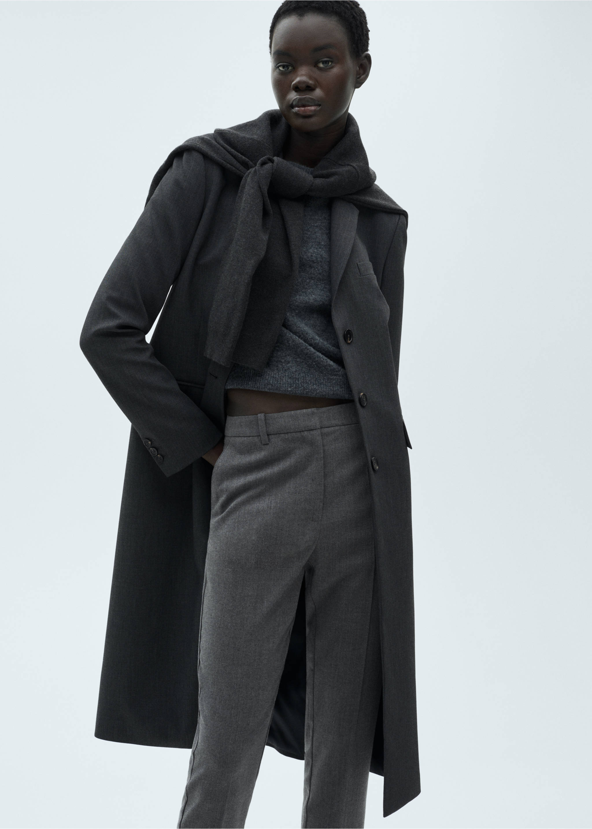 Pantalon skinny crop - Détail de l'article 1, Gris. Ref: 87090615-00.