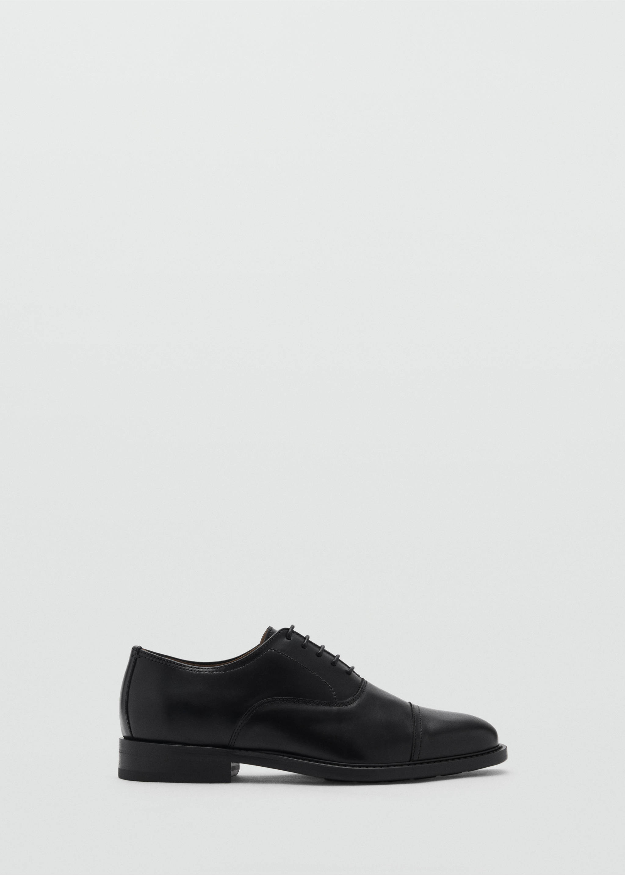 Oxford style leather shoe - Article without model, Black. Ref: 87090616-00.