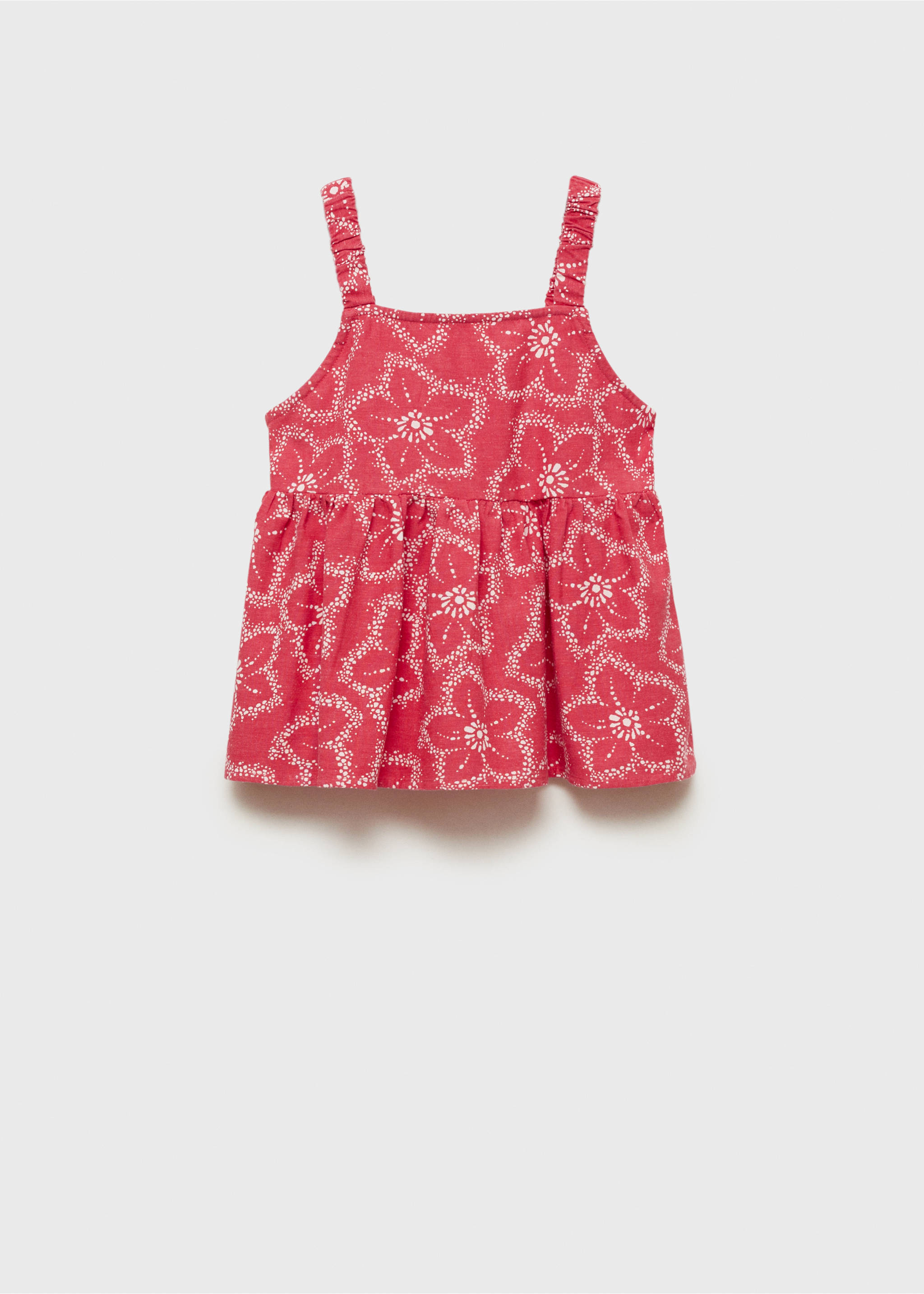Floral print blouse - Article without model, Strawberry. Ref: 87090618-00.
