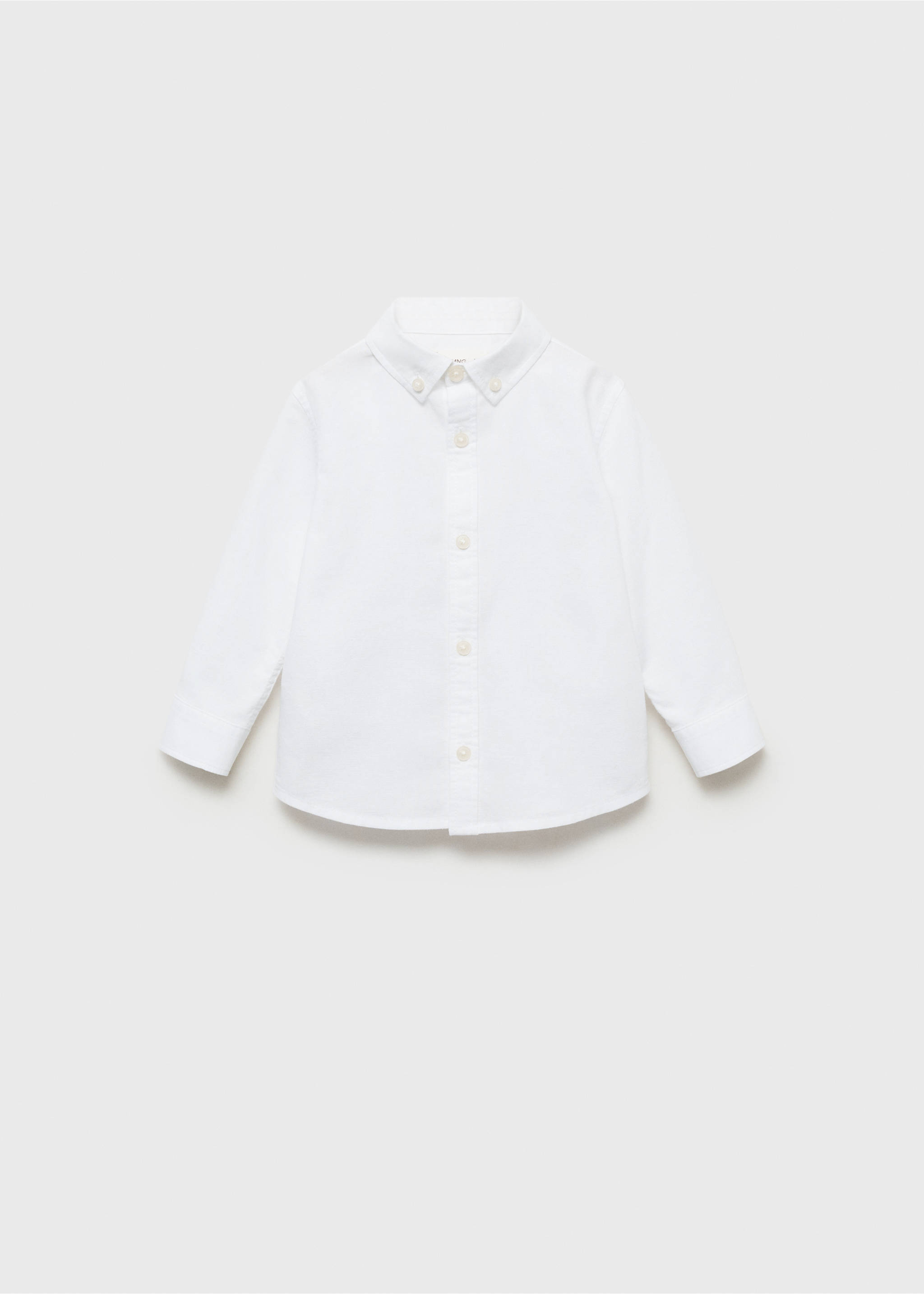 Oxford cotton shirt - Article without model, White. Ref: 87090622-00.