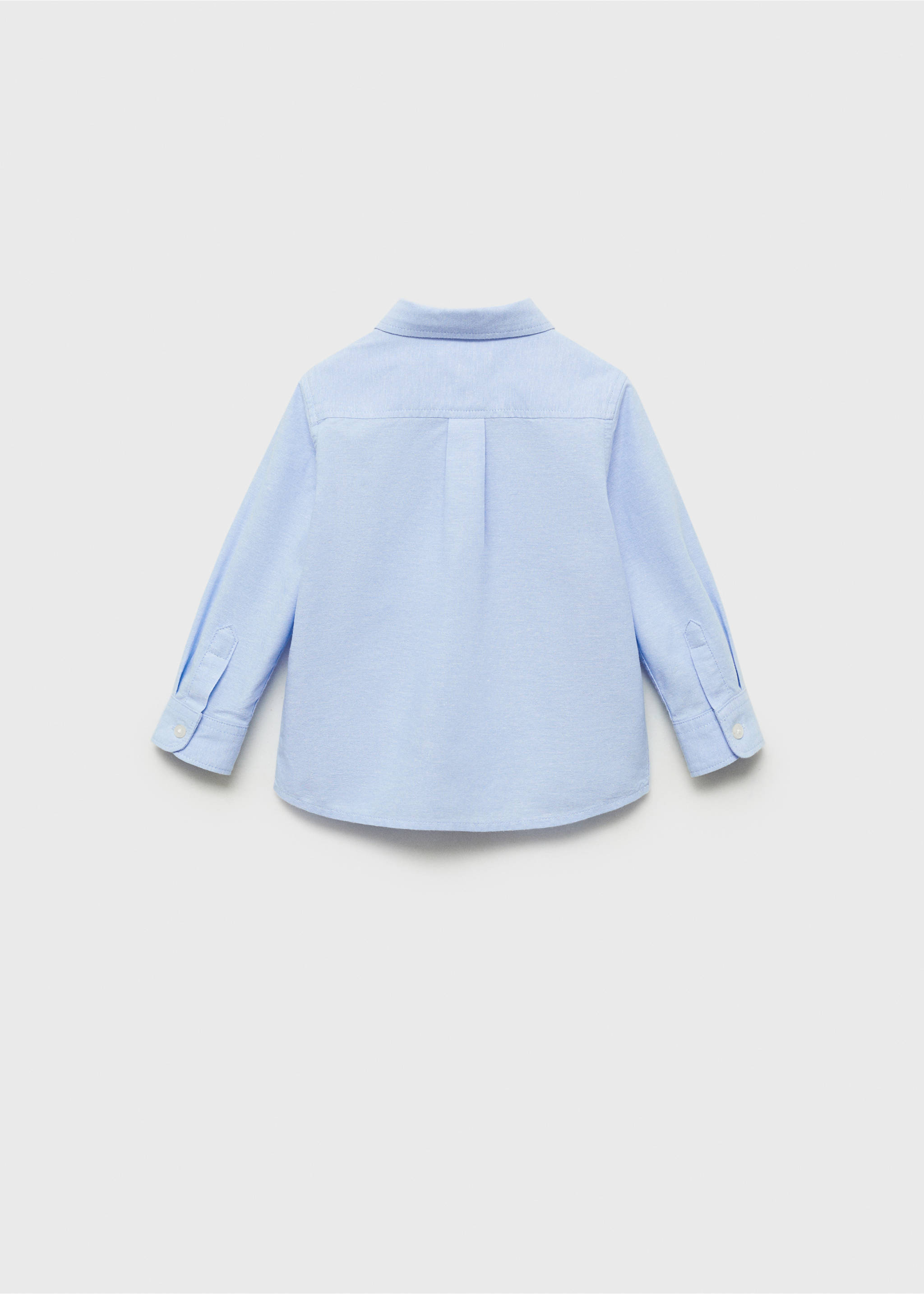 Oxford cotton shirt - Reverse of the article, Sky Blue. Ref: 87090622-00.