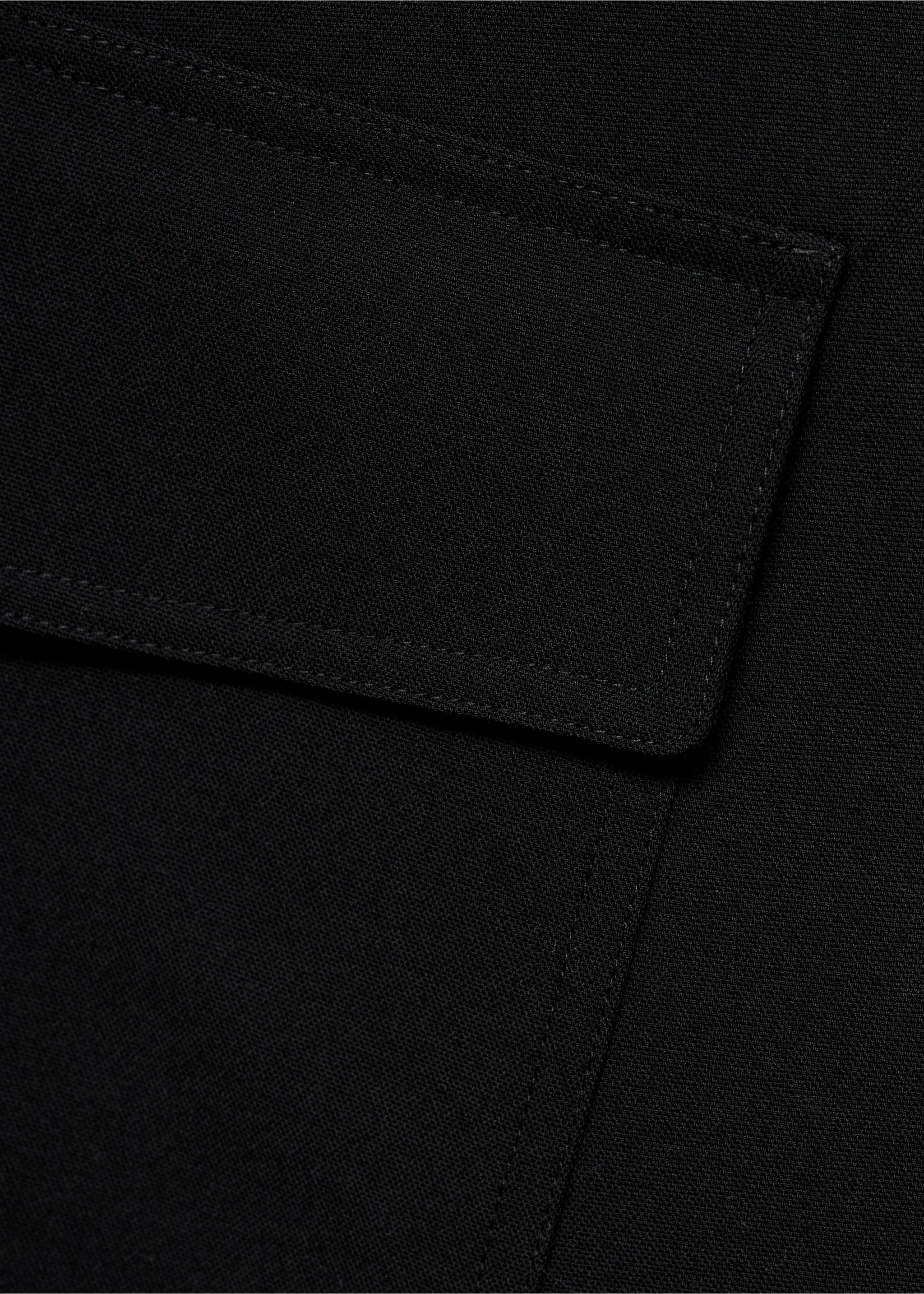 Midi skirt with buckle detail - Details of the article 0, Black. Ref: 87090623-00.