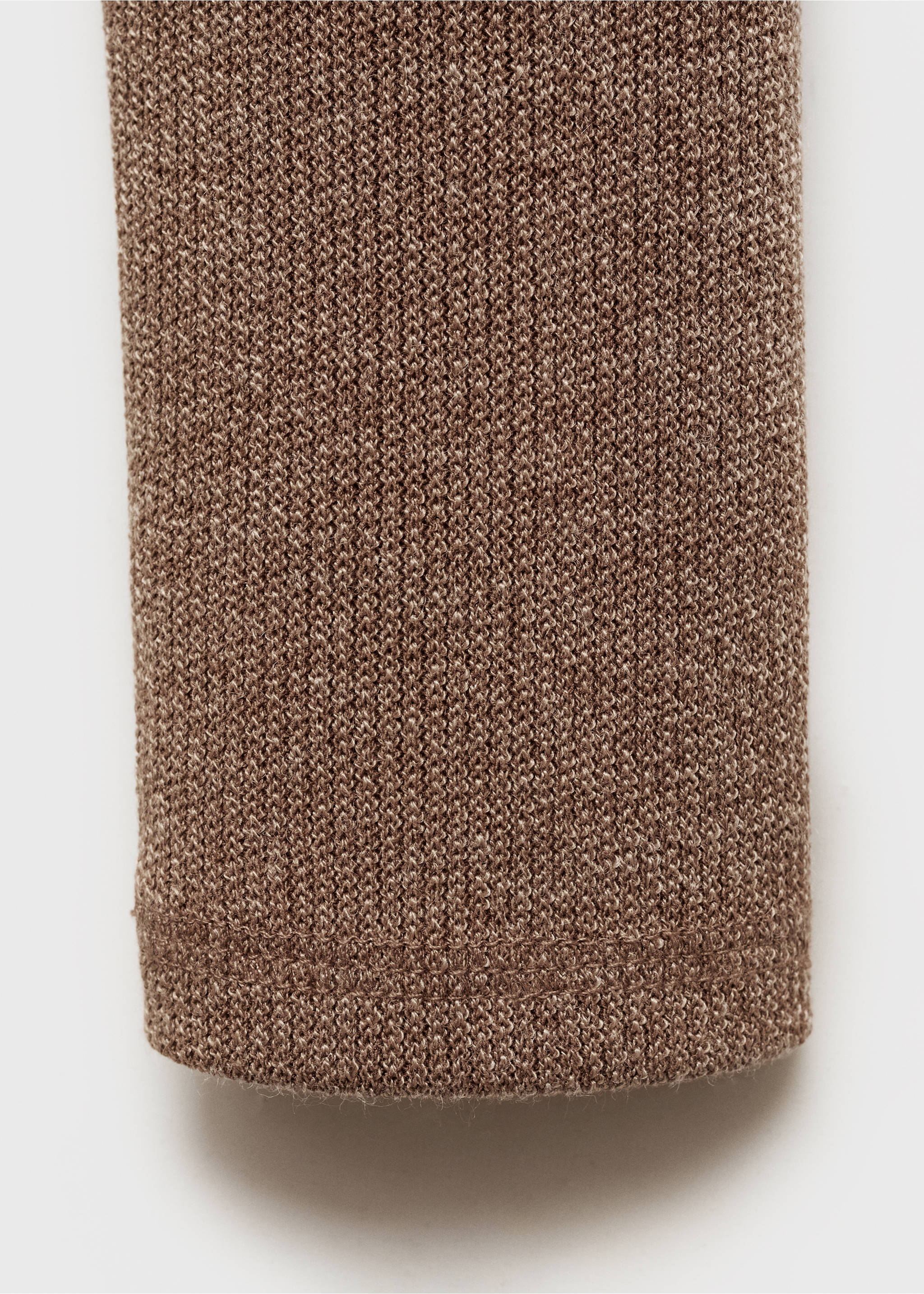 Knitted turtleneck dress - Details of the article 0, Brown. Ref: 87090625-00.
