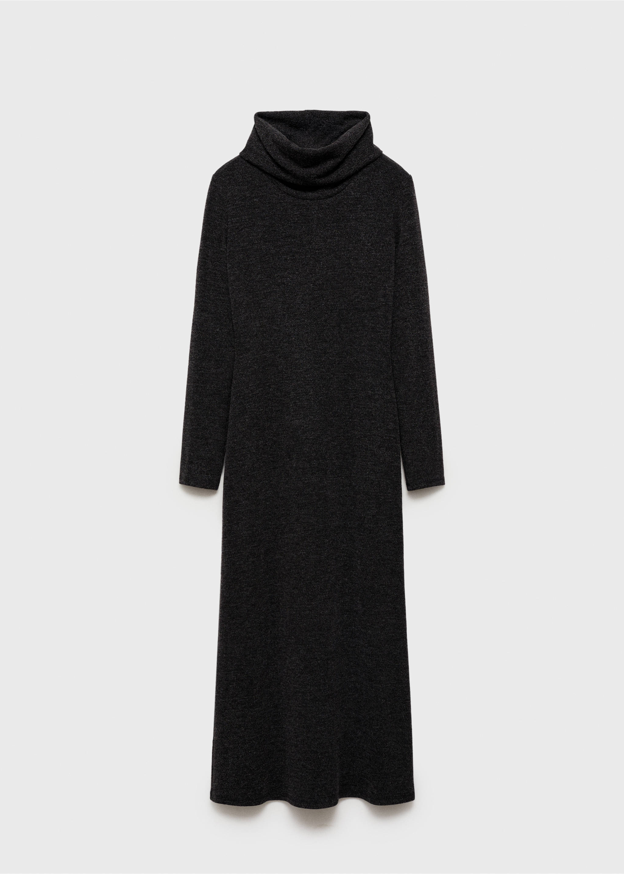 Knitted turtleneck dress - Article without model, Grey. Ref: 87090625-00.