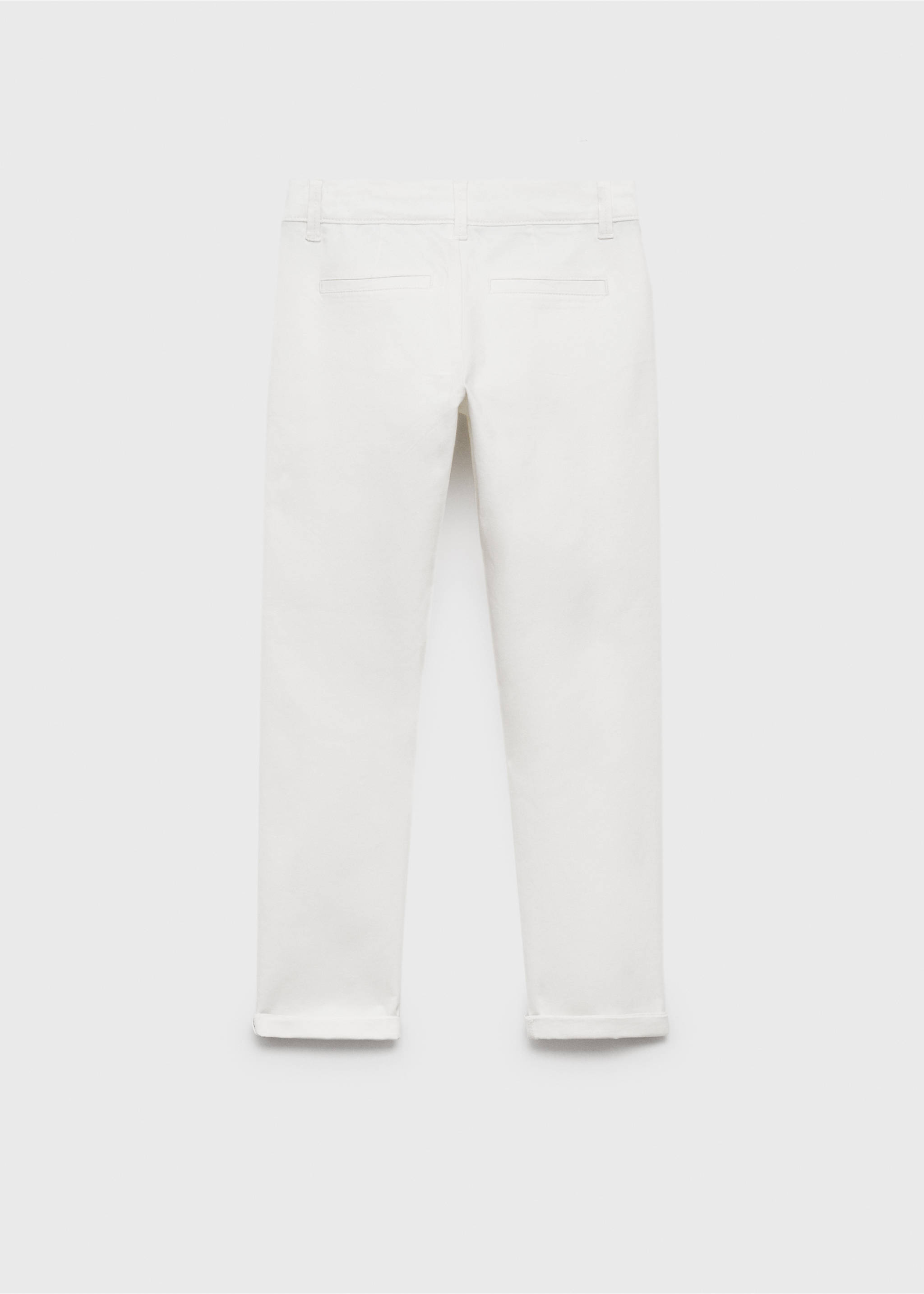 Chinohose aus Baumwolle - Rückseite des Artikels, Weiß. Ref: 87090626-00.