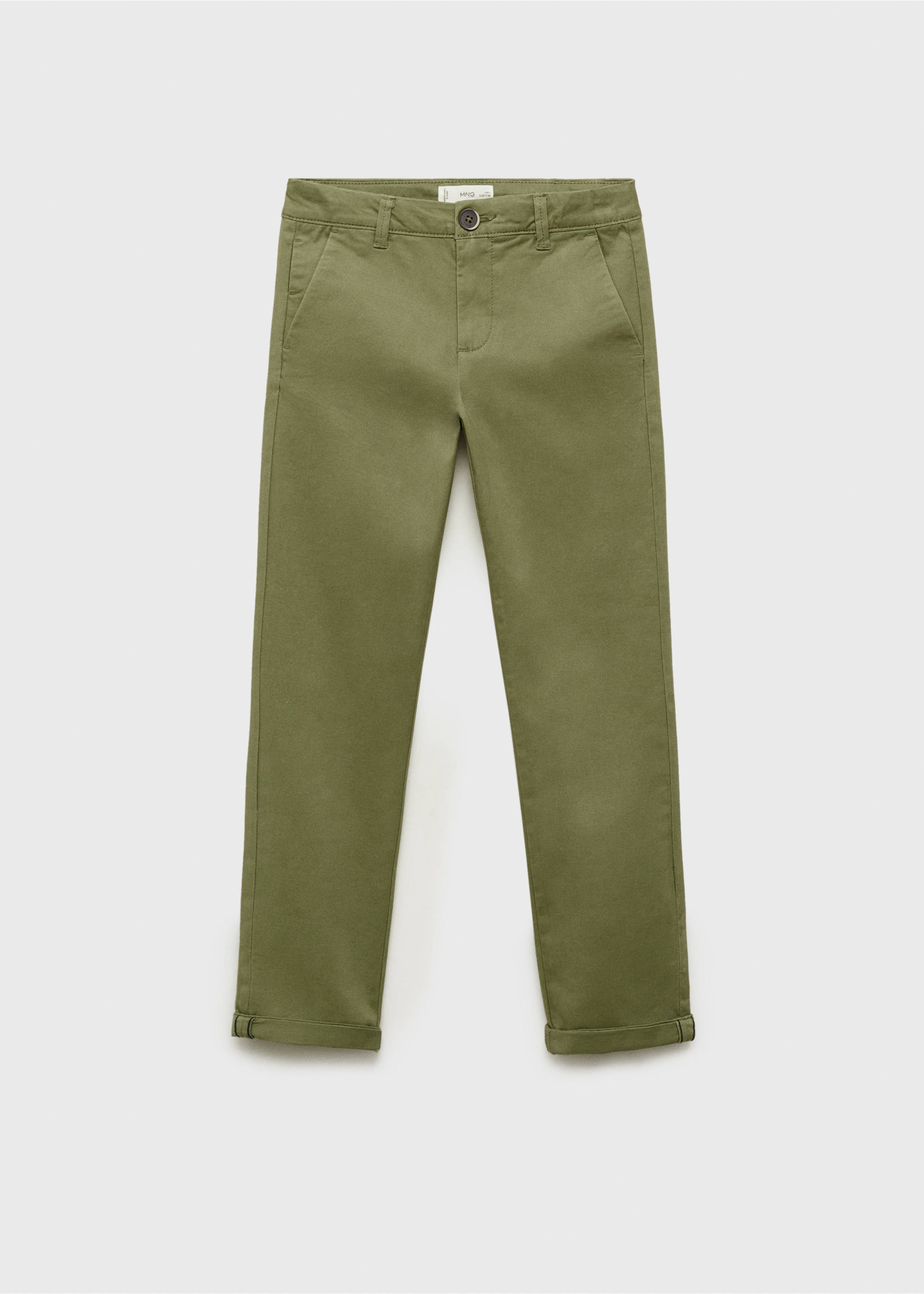 Cotton chinos - Article without model, Khaki. Ref: 87090626-00.