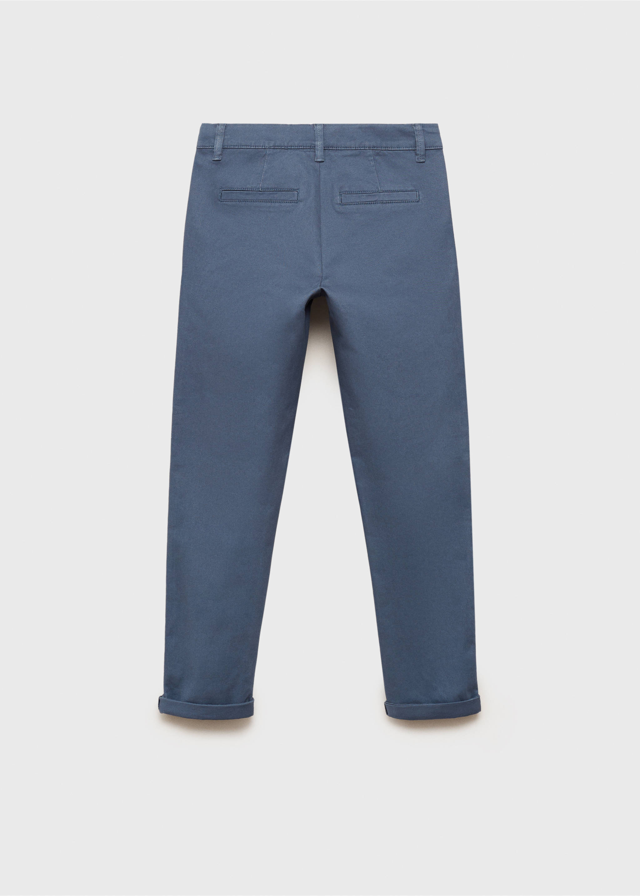 Cotton chinos - Reverse of the article, Blue. Ref: 87090626-00.