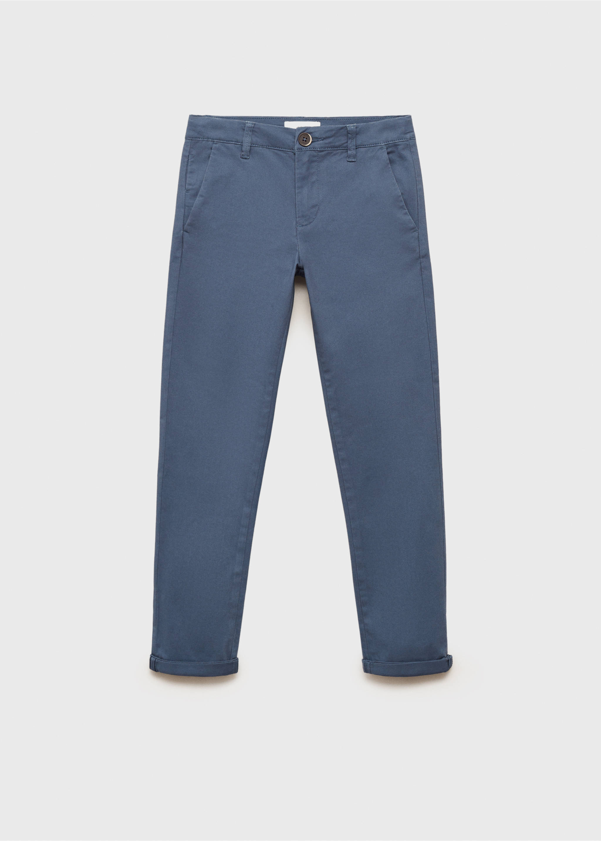 Cotton chinos - Article without model, Blue. Ref: 87090626-00.