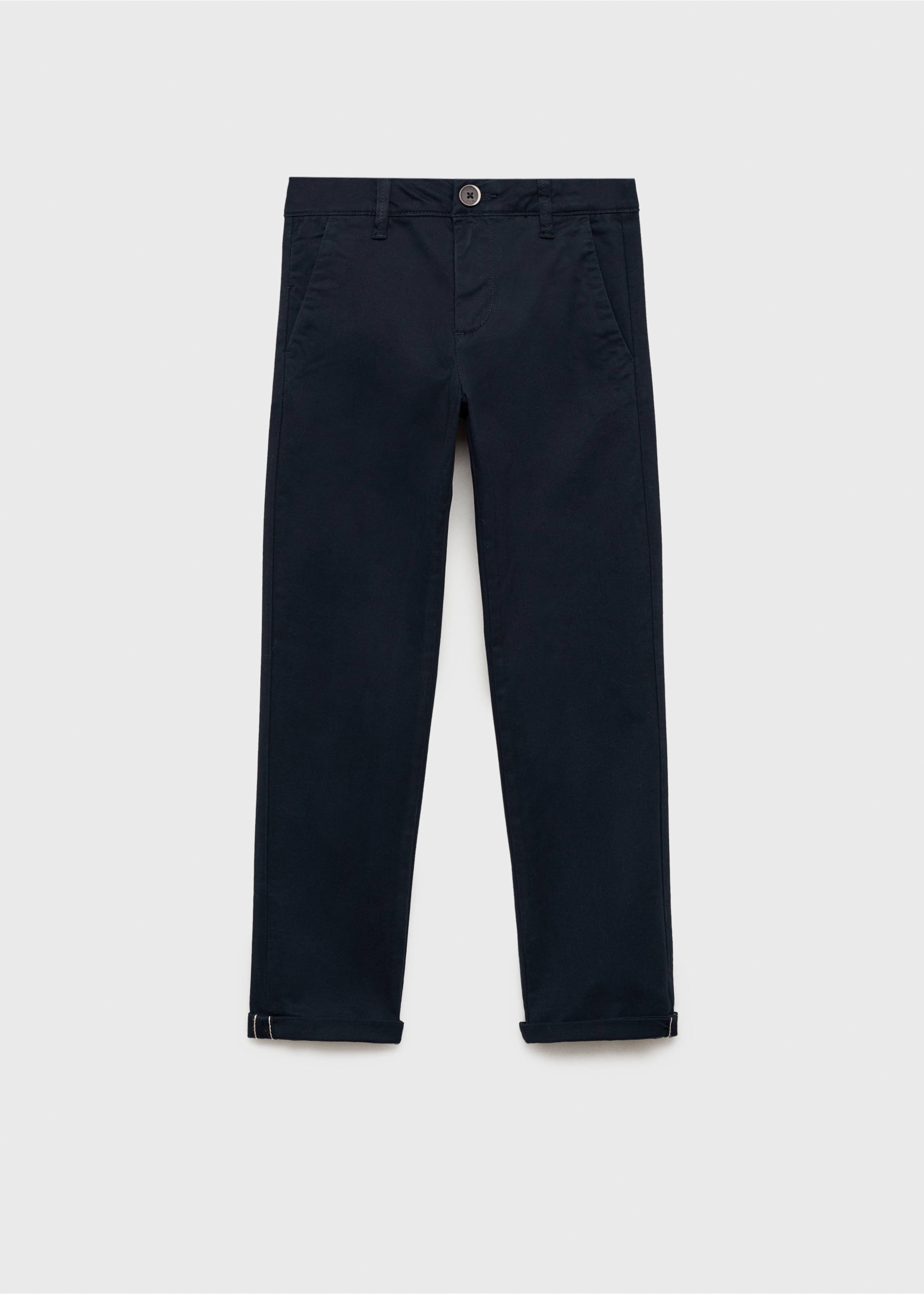 Chinohose aus Baumwolle - Artikel ohne Model, Dunkles Marineblau. Ref: 87090626-00.