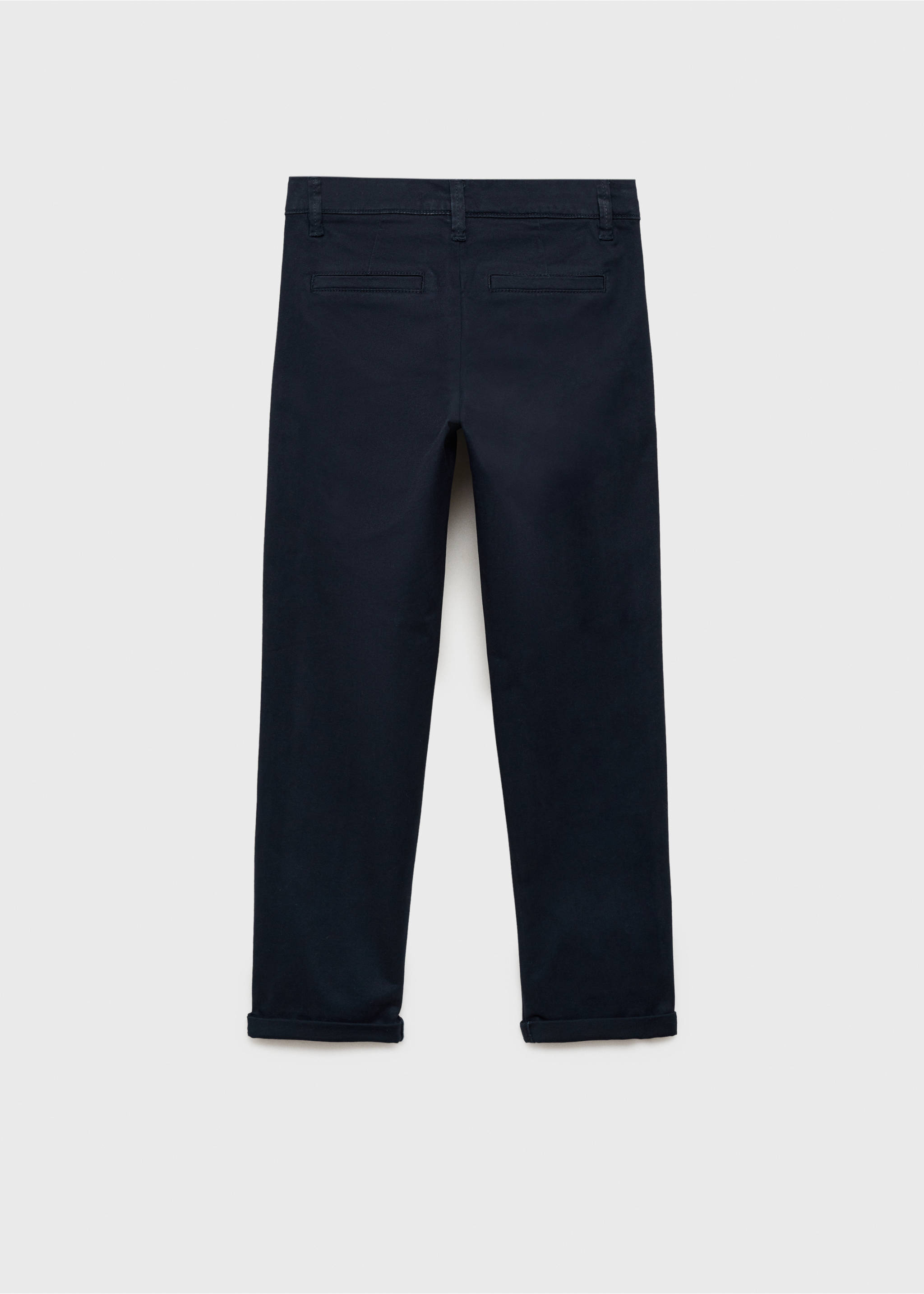 Chinohose aus Baumwolle - Rückseite des Artikels, Dunkles Marineblau. Ref: 87090626-00.