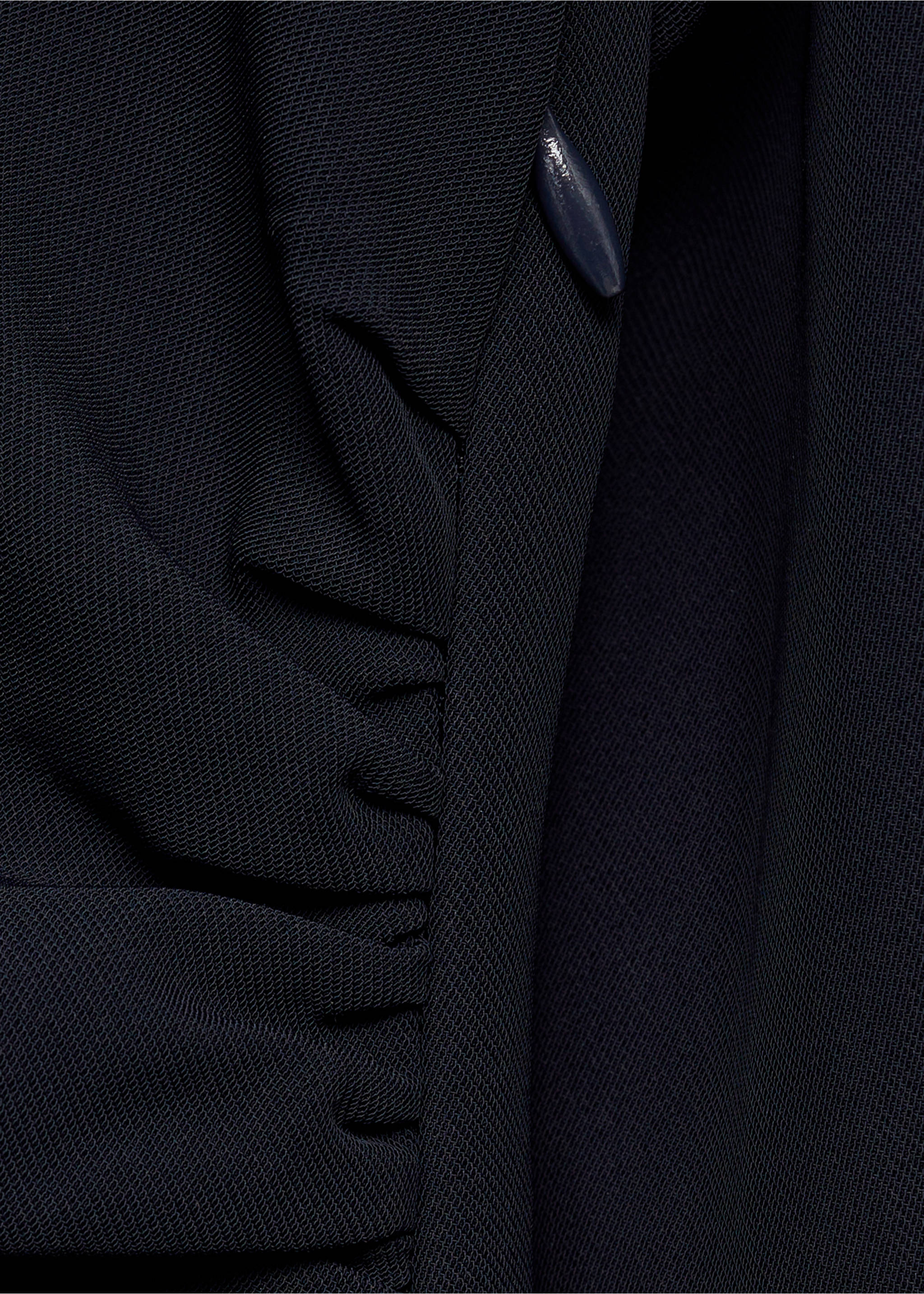 Midi-dress with draped waist - Details of the article 0, Dark Navy. Ref: 87090629-00.